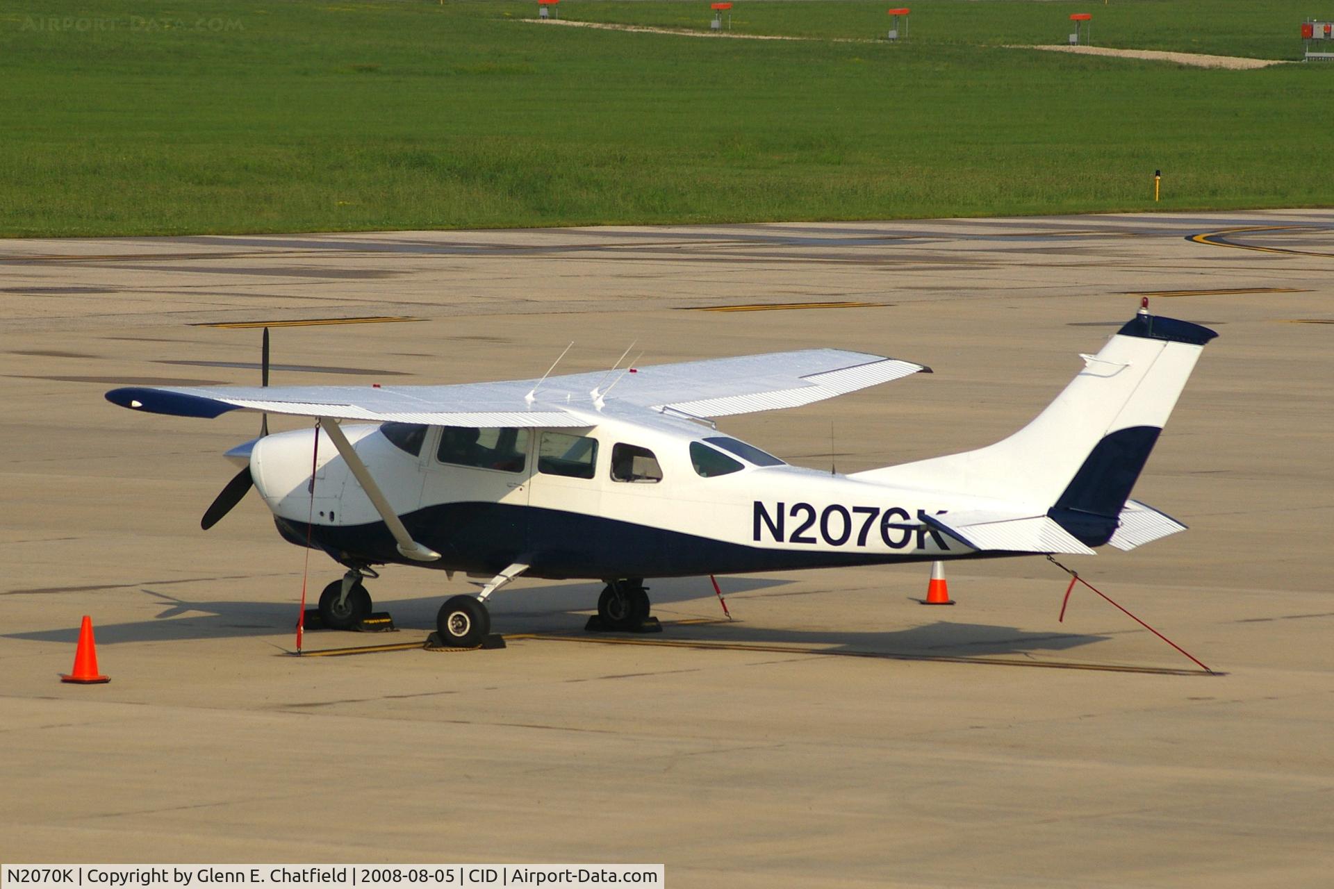 N2070K, 1964 Cessna 206 Super Skywagon C/N 206-0196, On the Landmark Ramp.  Seen from my office window.