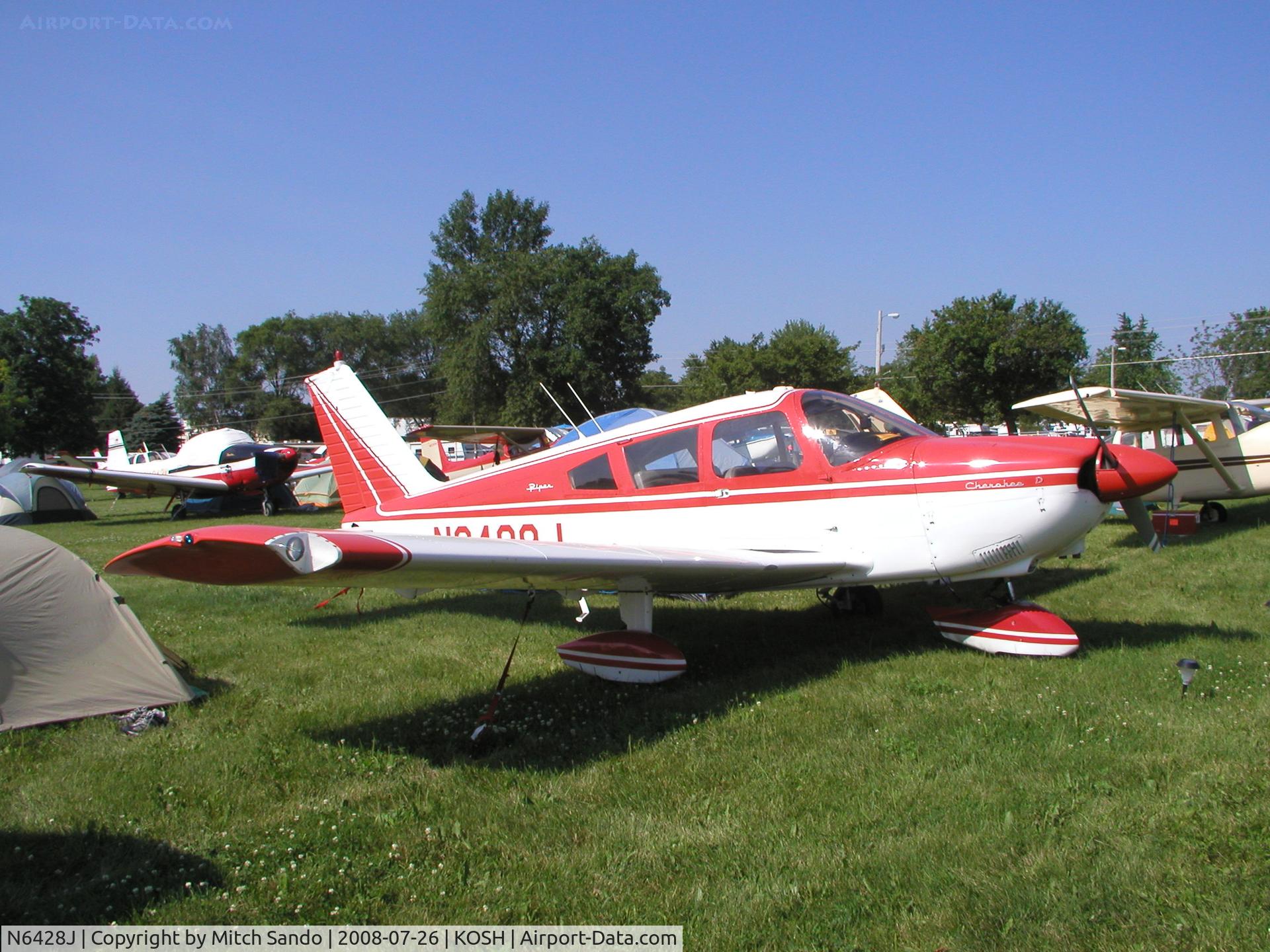 N6428J, 1968 Piper PA-28-180 C/N 28-4846, EAA AirVenture 2008.