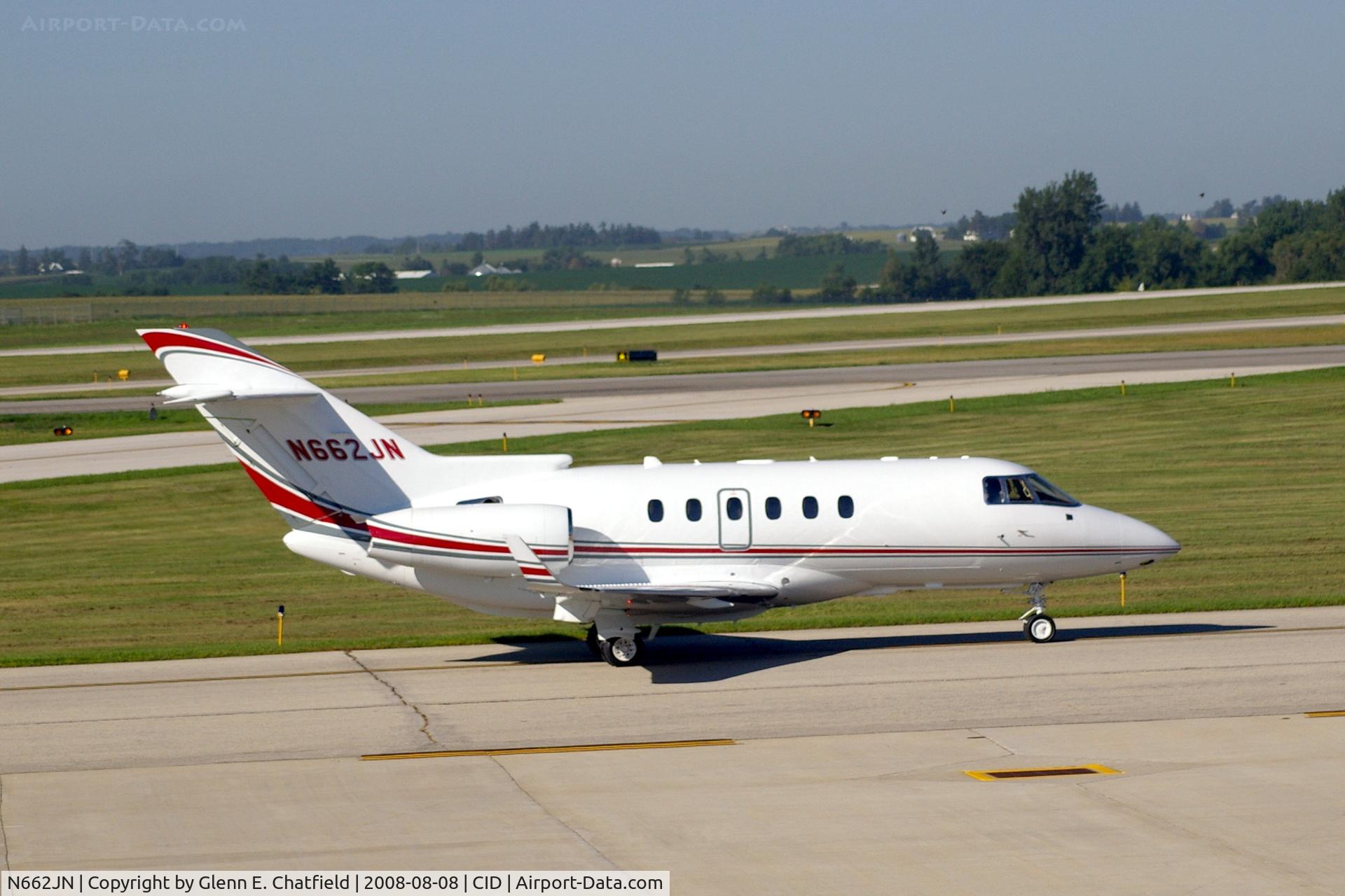 N662JN, 2007 Hawker Beechcraft Hawker 850XP C/N 258837, Taxiing to Landmark FBO