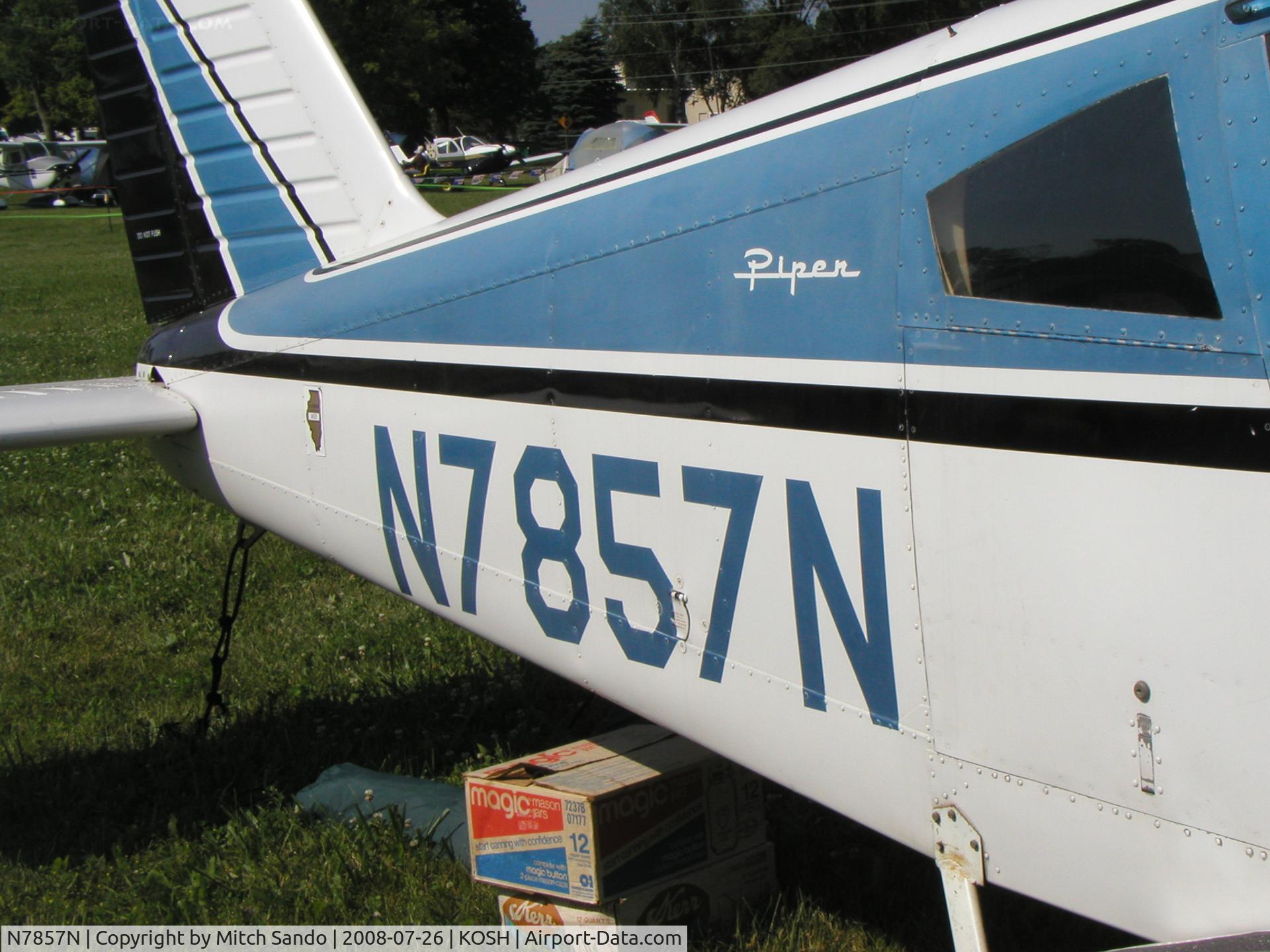 N7857N, 1969 Piper PA-28-180 C/N 28-5314, EAA AirVenture 2008.