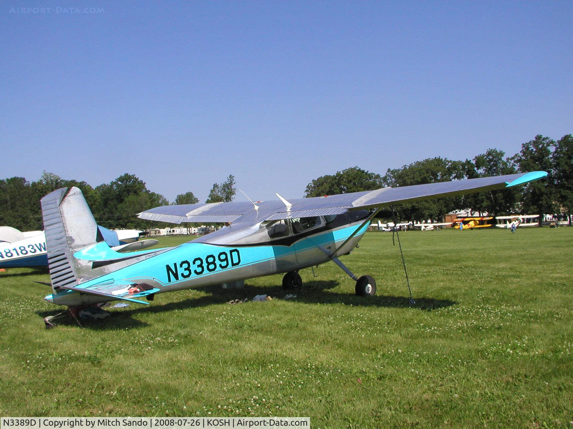 N3389D, 1955 Cessna 180 C/N 32187, EAA AirVenture 2008.