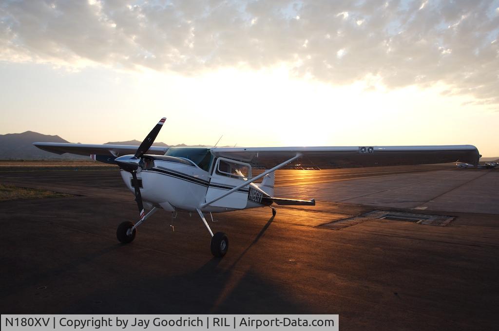 N180XV, 1961 Cessna 180D C/N 18050998, N180XV Sunset Shot - Rifle, Colorado