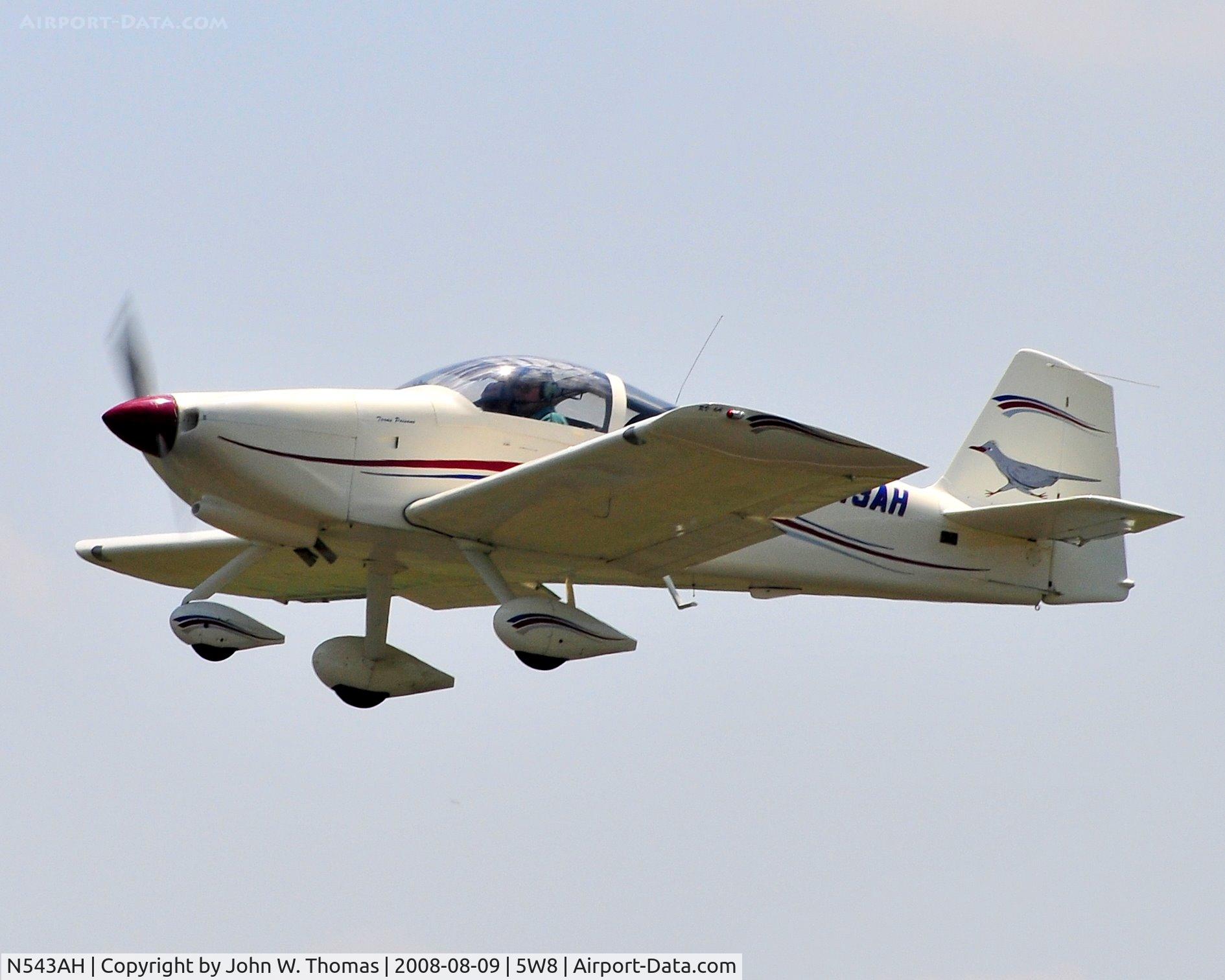 N543AH, 2008 Vans RV-6A C/N 20543, Departing runway 4