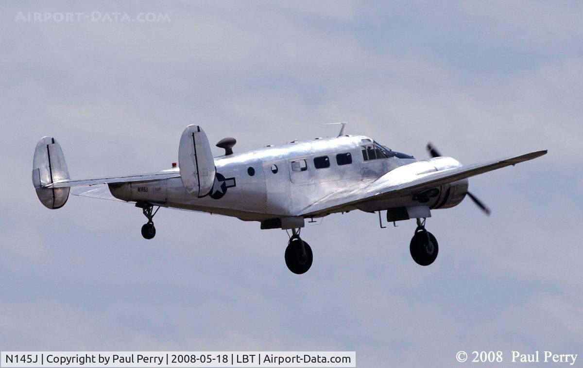 N145J, 1943 Beech RC-45J Expeditor C/N 5560, Climbing into the warbird circuit