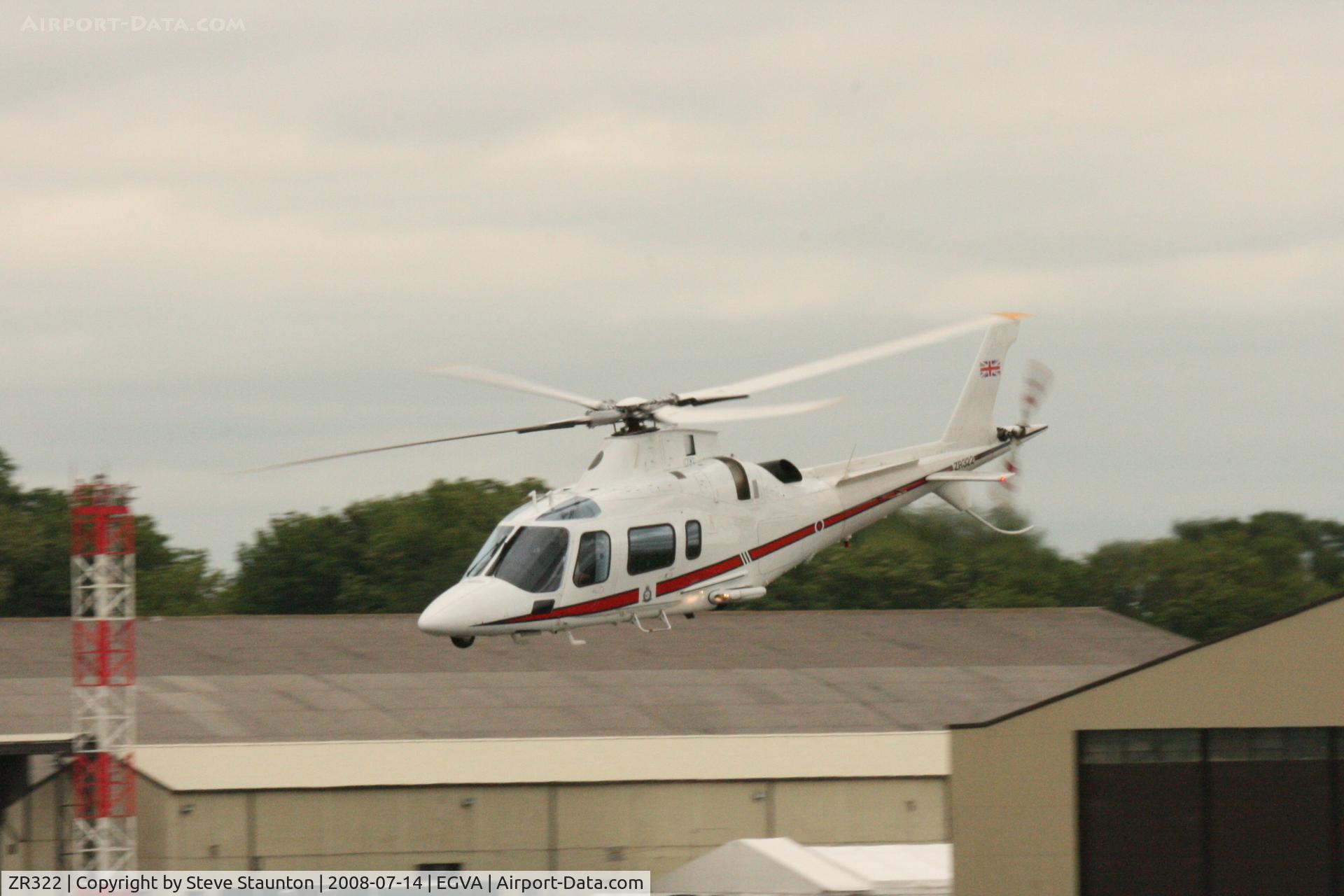 ZR322, 2006 Agusta A-109E Power C/N 11664, Taken at the Royal International Air Tattoo 2008 during arrivals and departures (show days cancelled due to bad weather)