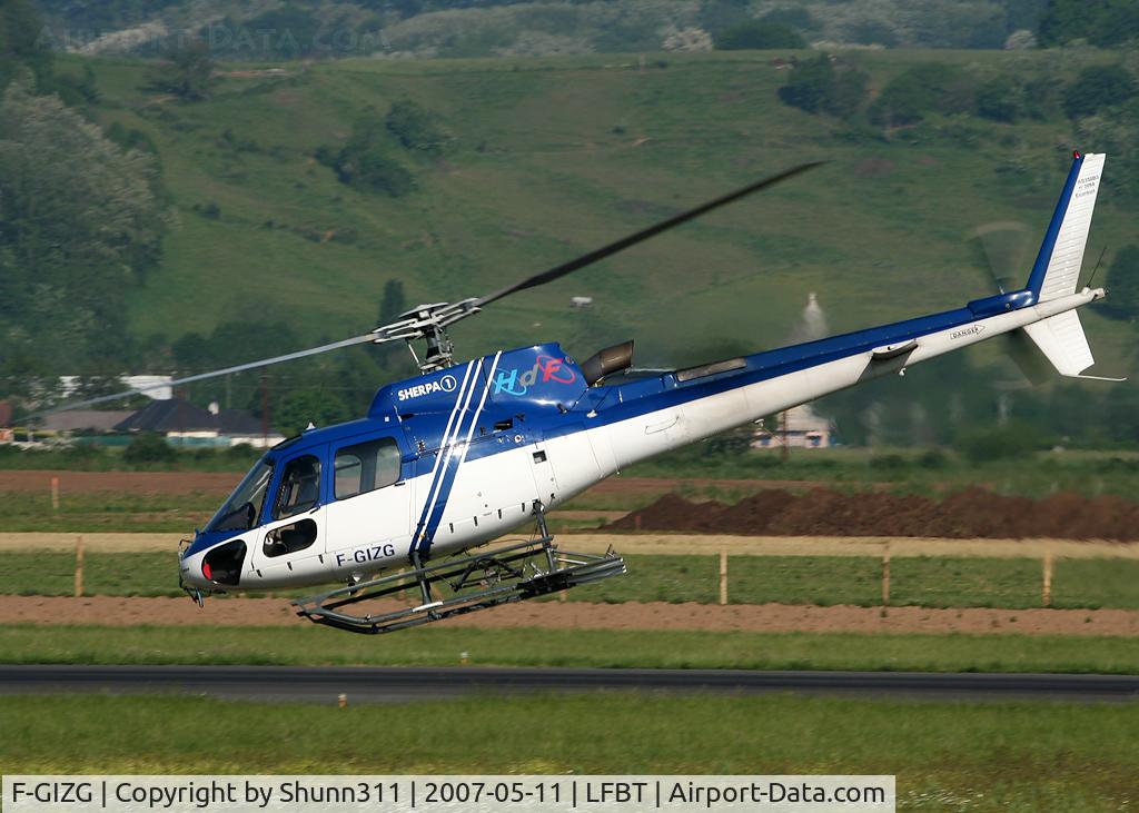 F-GIZG, Eurocopter AS-350B-3 Ecureuil Ecureuil C/N 3084, On landing...