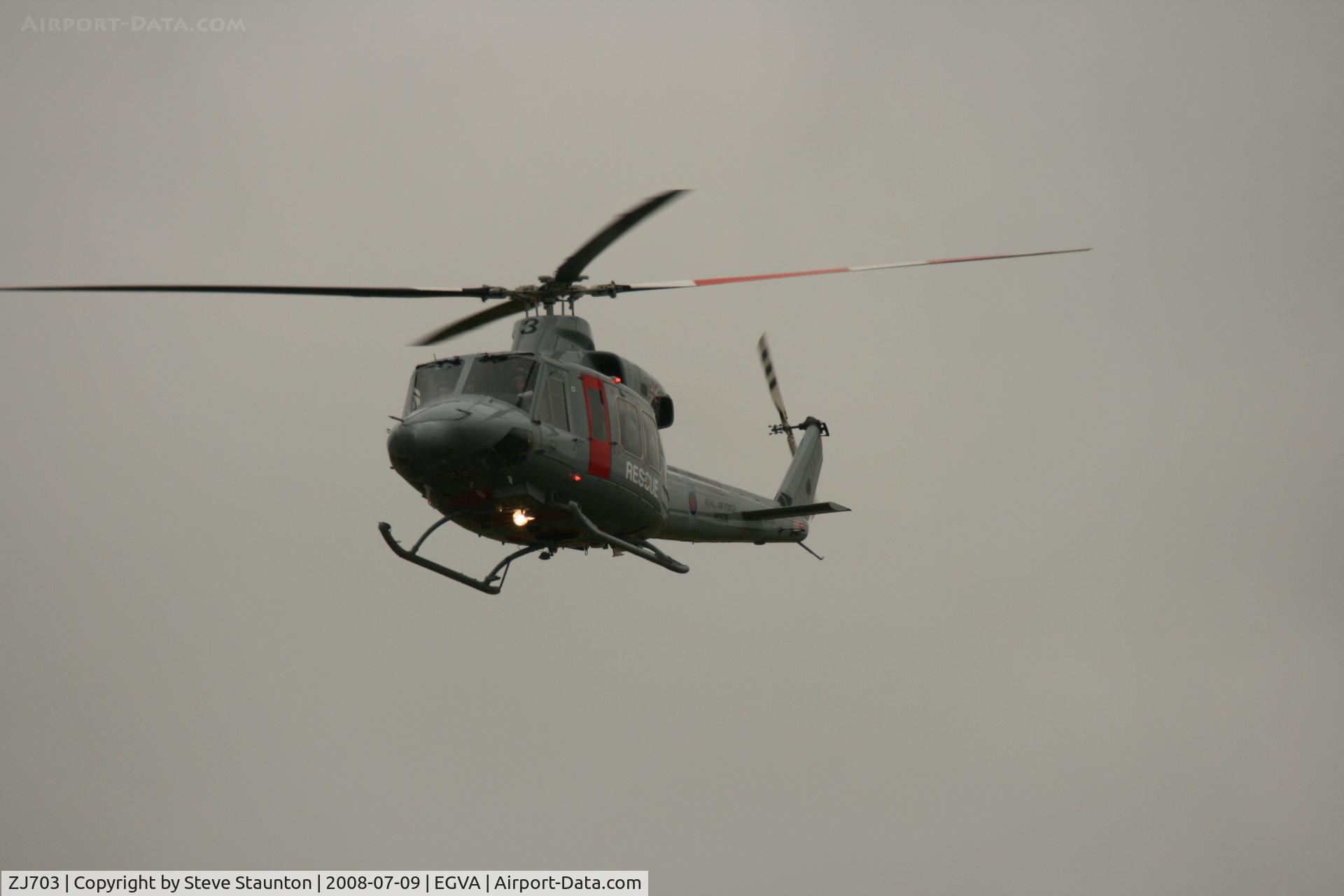 ZJ703, 2002 Bell 412EP Griffin HAR.2 C/N 36296, Taken at the Royal International Air Tattoo 2008 during arrivals and departures (show days cancelled due to bad weather)