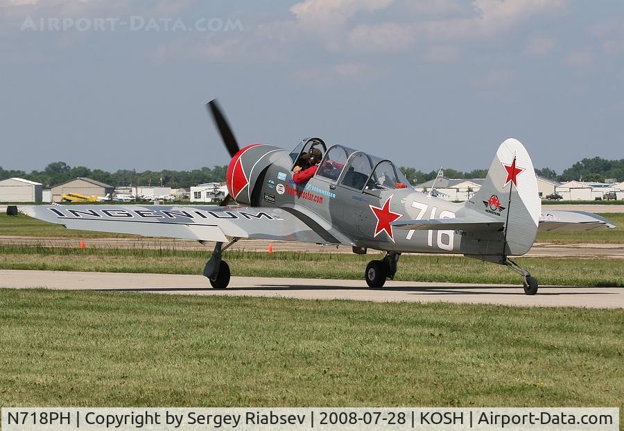 N718PH, 2003 Yakovlev (Aerostar) Yak-52TW C/N 0312503, EAA AirVenture 2008