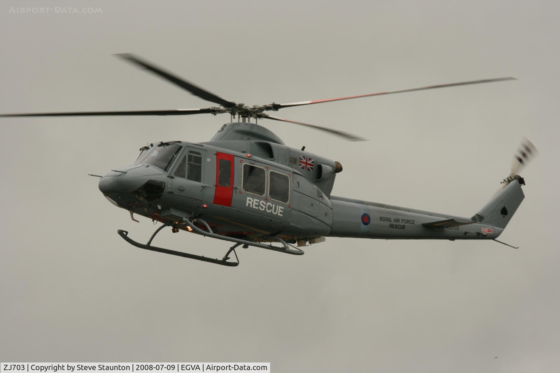 ZJ703, 2002 Bell 412EP Griffin HAR.2 C/N 36296, Taken at the Royal International Air Tattoo 2008 during arrivals and departures (show days cancelled due to bad weather)