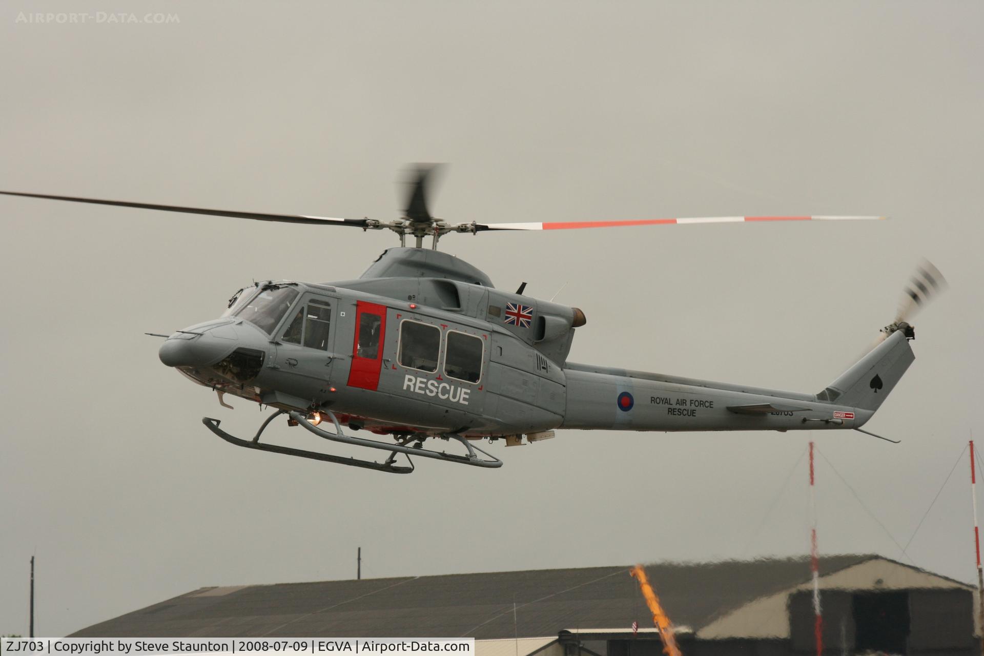 ZJ703, 2002 Bell 412EP Griffin HAR.2 C/N 36296, Taken at the Royal International Air Tattoo 2008 during arrivals and departures (show days cancelled due to bad weather)