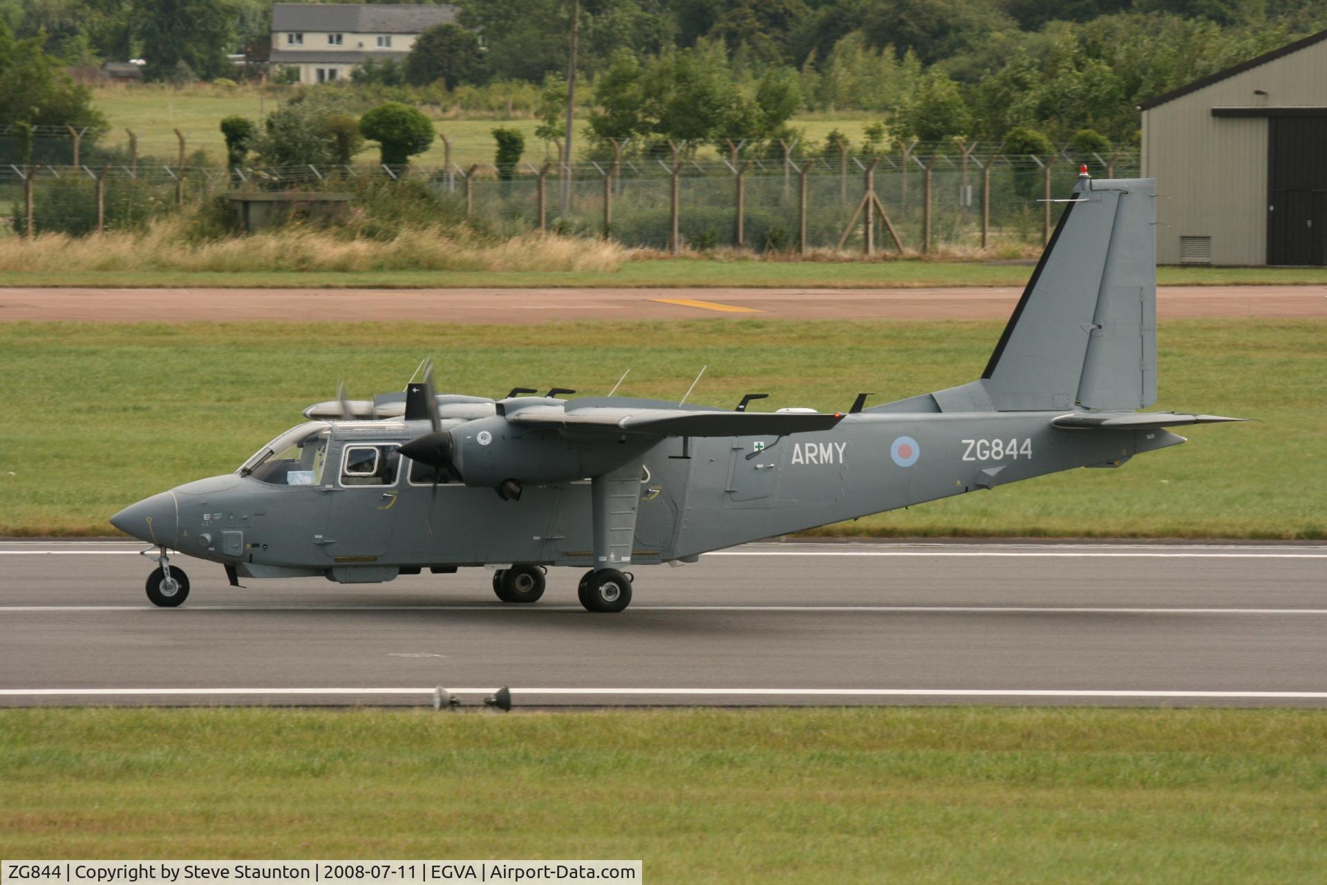 ZG844, 1985 Britten-Norman BN-2T Islander AL1 C/N 2184, Taken at the Royal International Air Tattoo 2008 during arrivals and departures (show days cancelled due to bad weather)