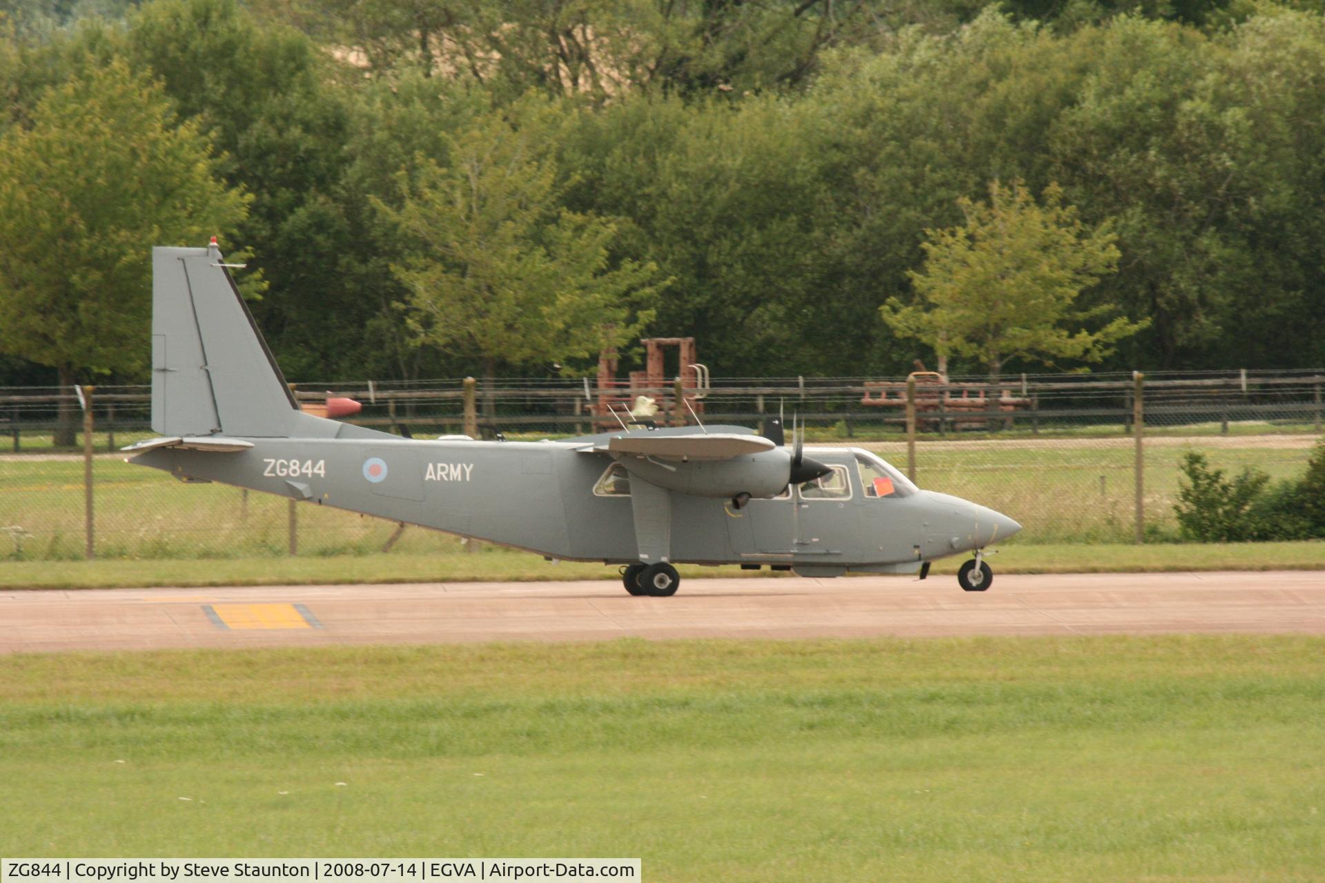 ZG844, 1985 Britten-Norman BN-2T Islander AL1 C/N 2184, Taken at the Royal International Air Tattoo 2008 during arrivals and departures (show days cancelled due to bad weather)