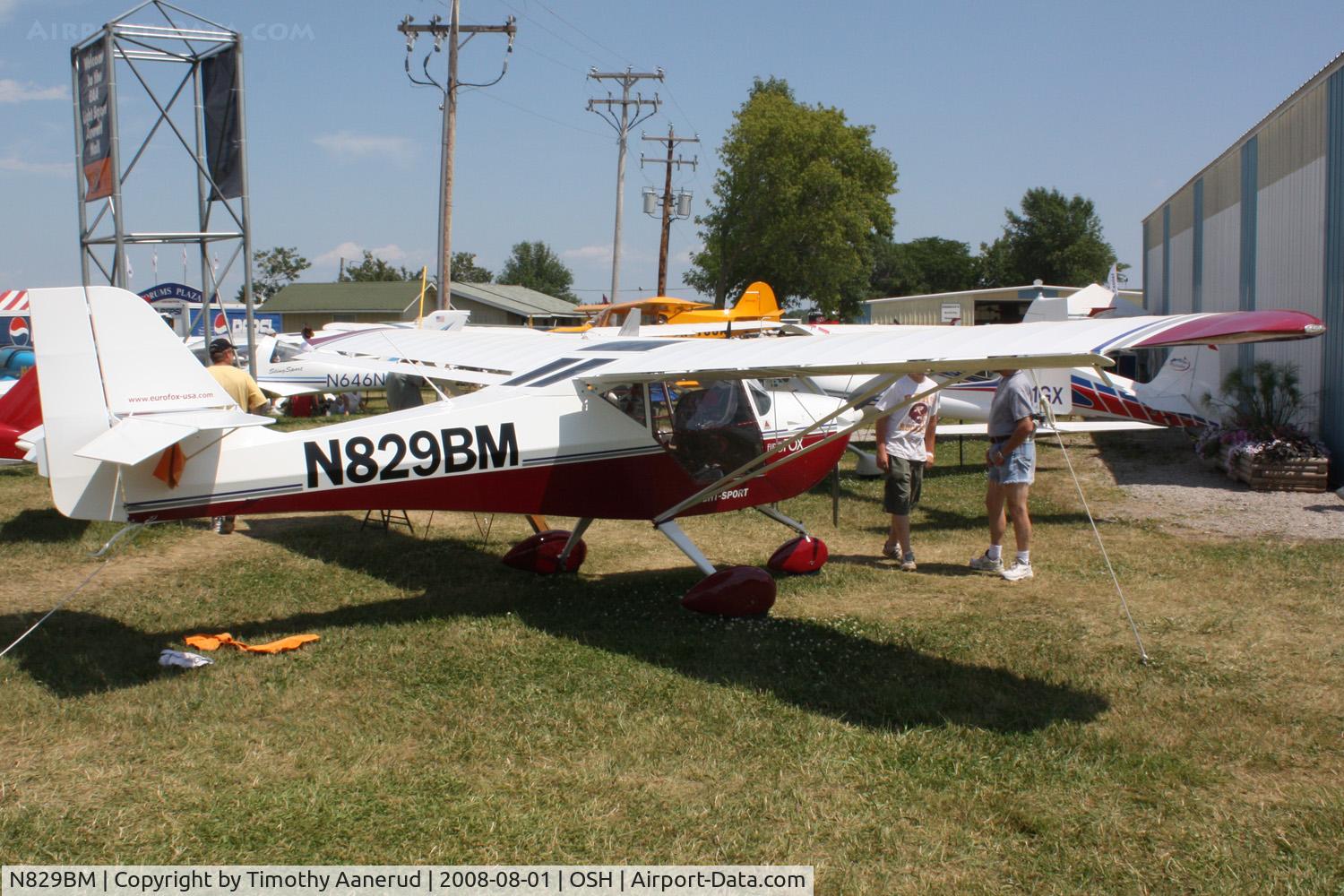 N829BM, 2007 Aeropro Eurofox LSA C/N 21707, EAA AirVenture 2008