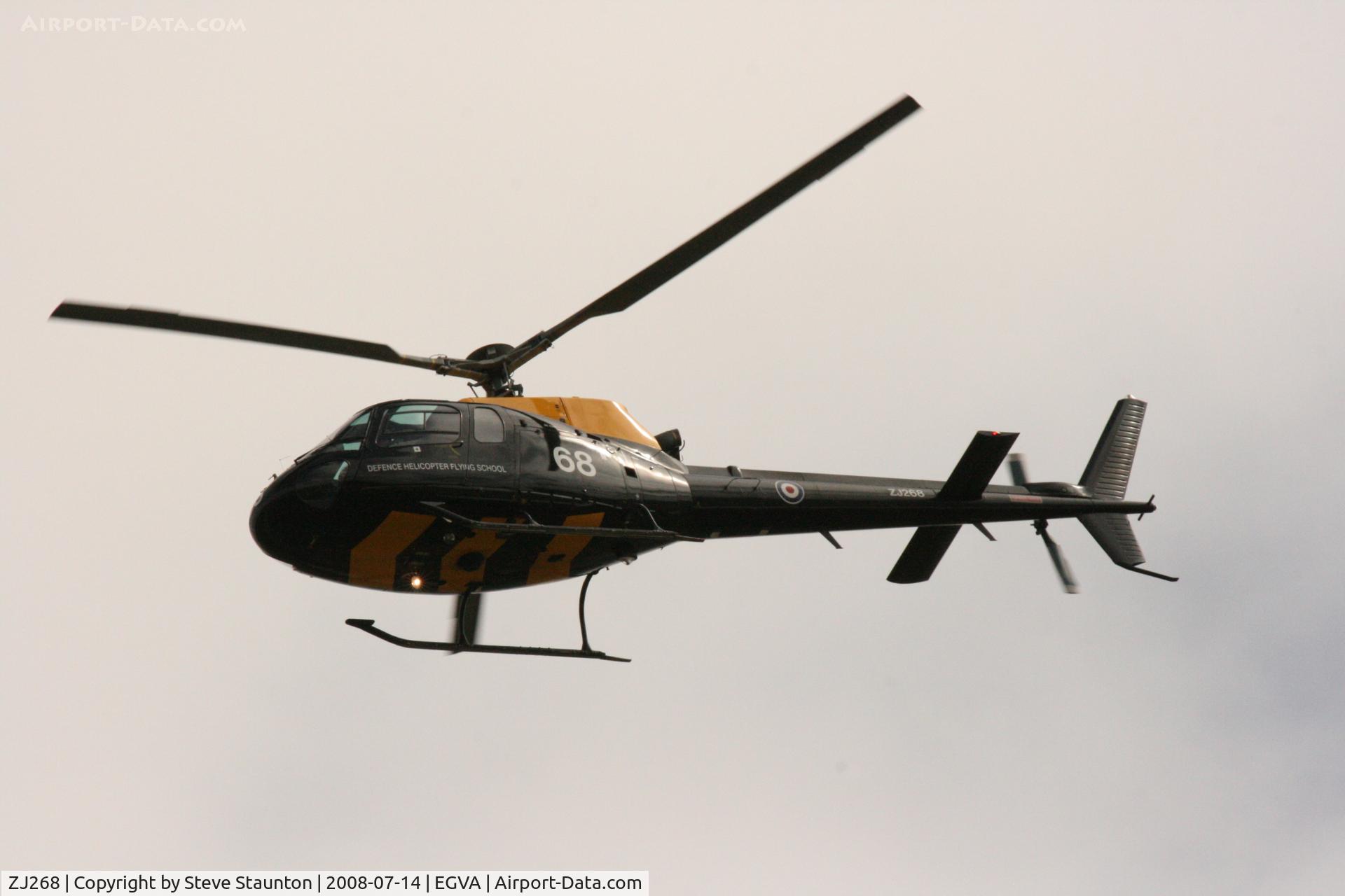 ZJ268, 1997 Eurocopter AS-350BB Squirrel HT1 Ecureuil C/N 2997, Taken at the Royal International Air Tattoo 2008 during arrivals and departures (show days cancelled due to bad weather)