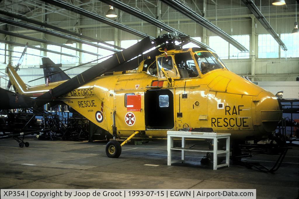 XP354, 1962 Westland Whirlwind HAR.10 C/N WA370, After operational use this Whirlwind was used at the Halton School of Technical Training. As such it received the serial 8721M. Its original serial was retained however.