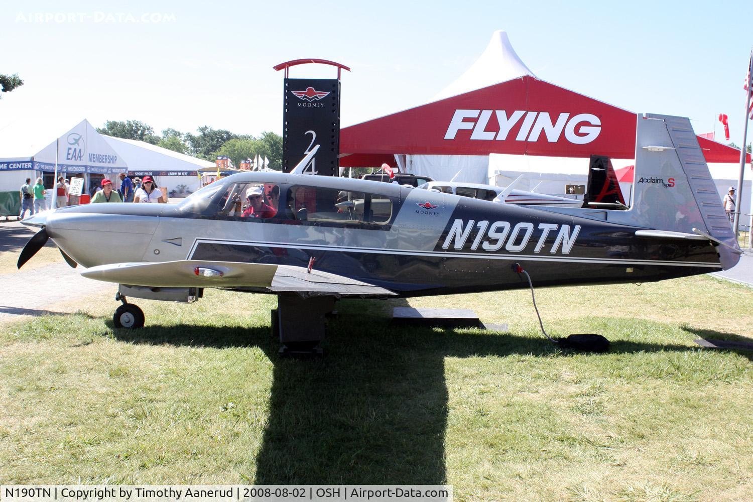 N190TN, 2008 Mooney M20TN Acclaim C/N 31-0090, 2008 Mooney M20TN Acclaim, c/n 31-0090, EAA AirVenture 2008