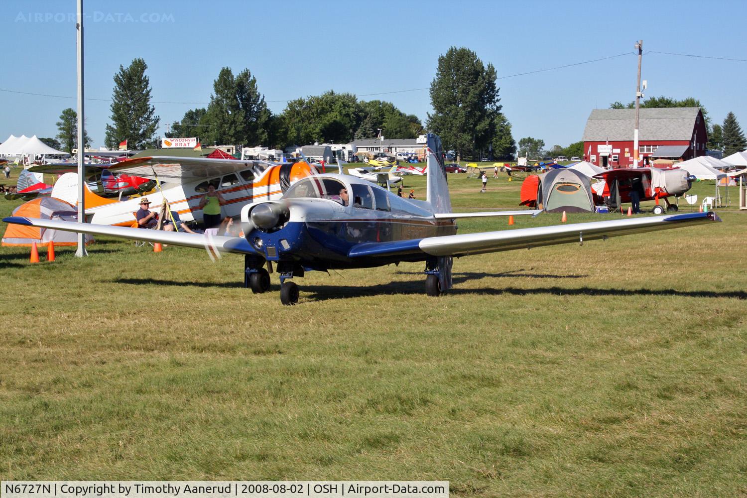 N6727N, 1968 Mooney M20C Ranger C/N 680053, EAA AirVenture 2008