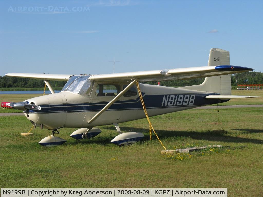 N9199B, 1958 Cessna 172 C/N 36799, On the grass ramp