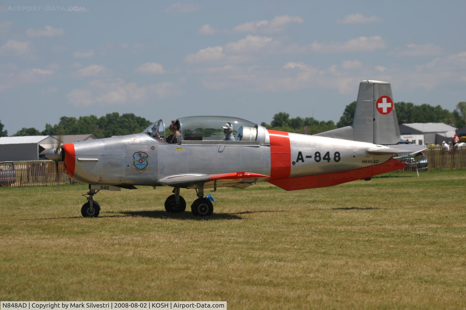 N848AD, 1959 Pilatus P3-05 C/N 486-35, Oshkosh 2008