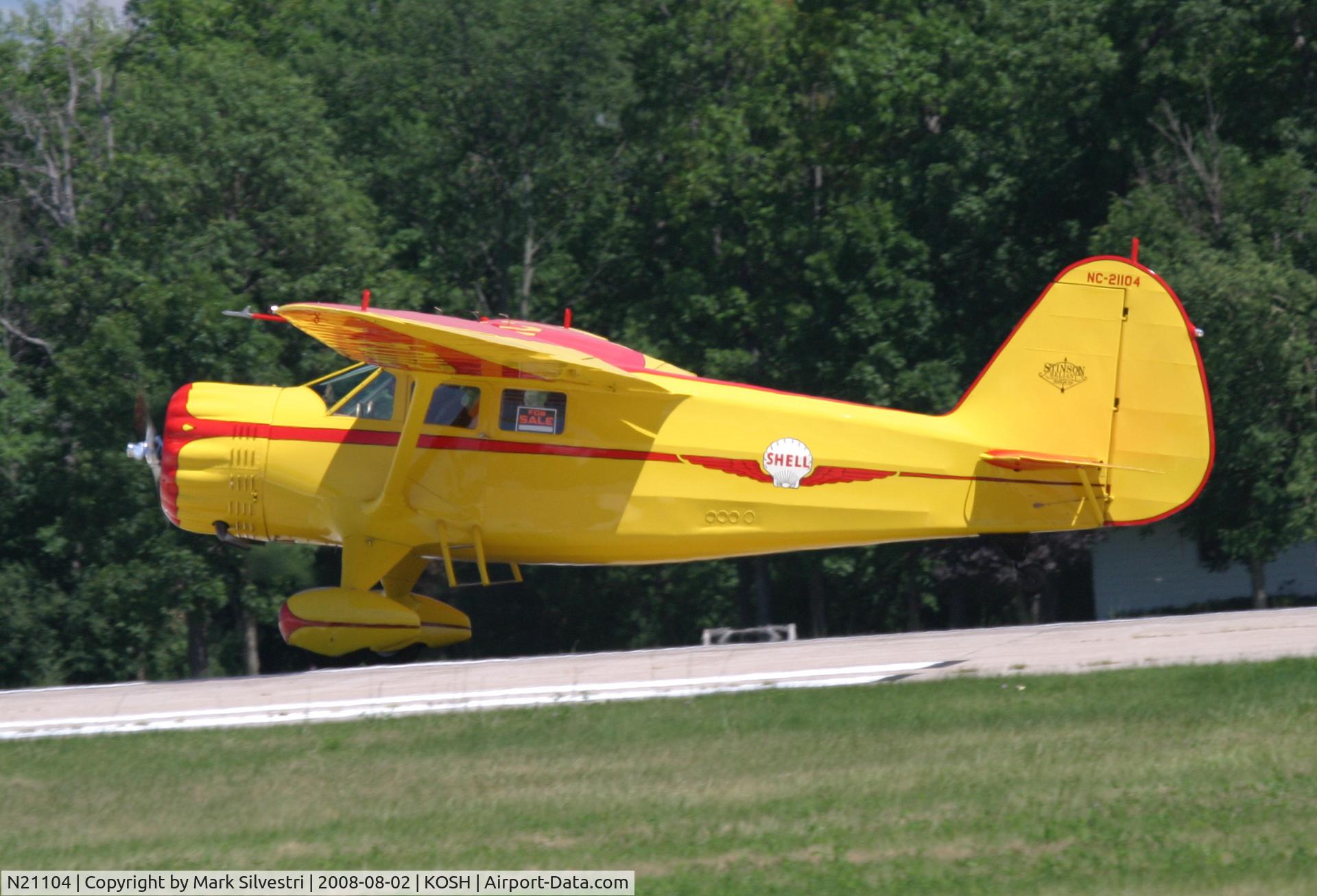 N21104, 1938 Stinson SR-10J Reliant C/N 5830, Oshkosh 2008