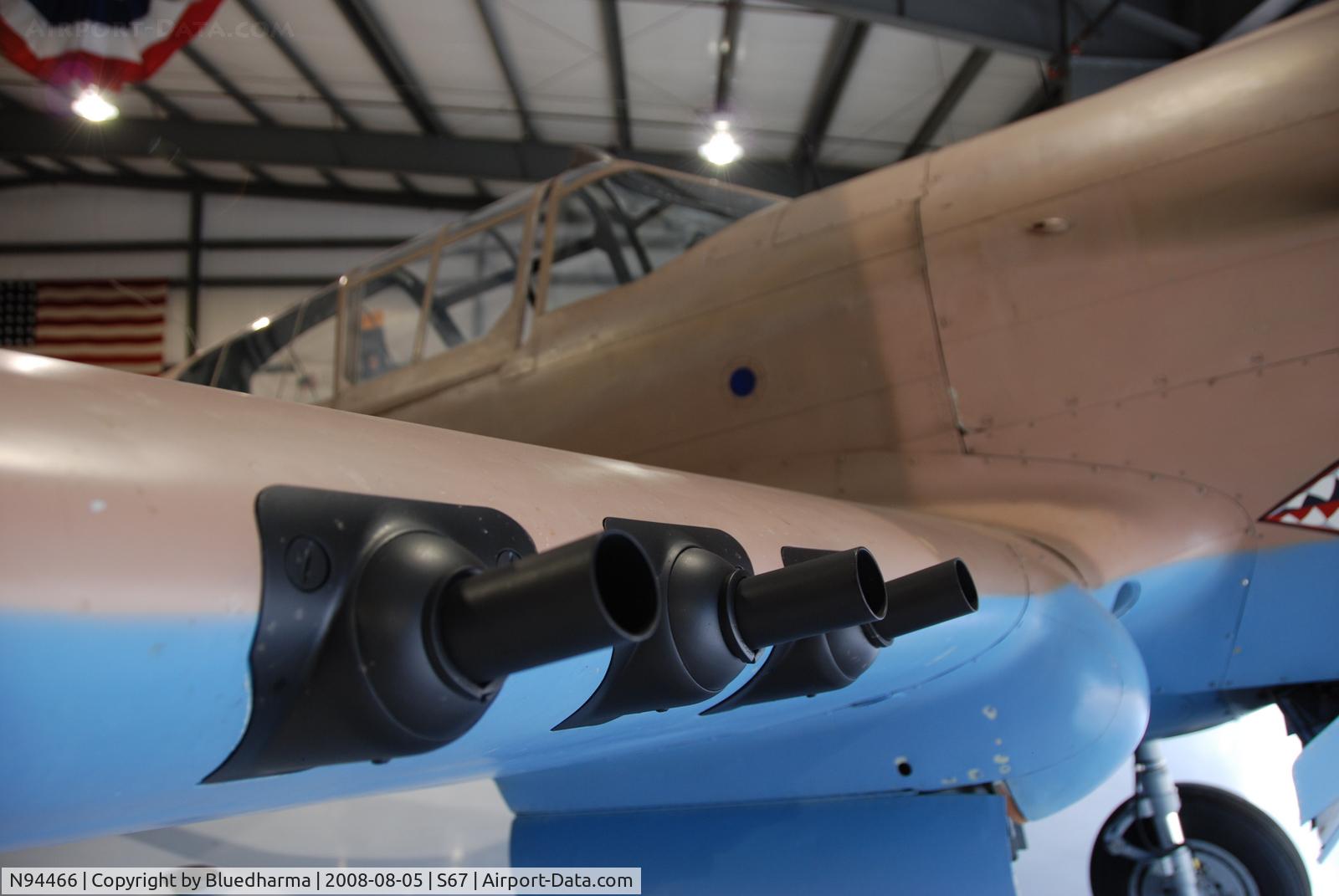 N94466, 1942 Curtiss P-40E C/N AK-899, Flying Tiger Starboard Guns. On display at the Warhawk Air Museum.