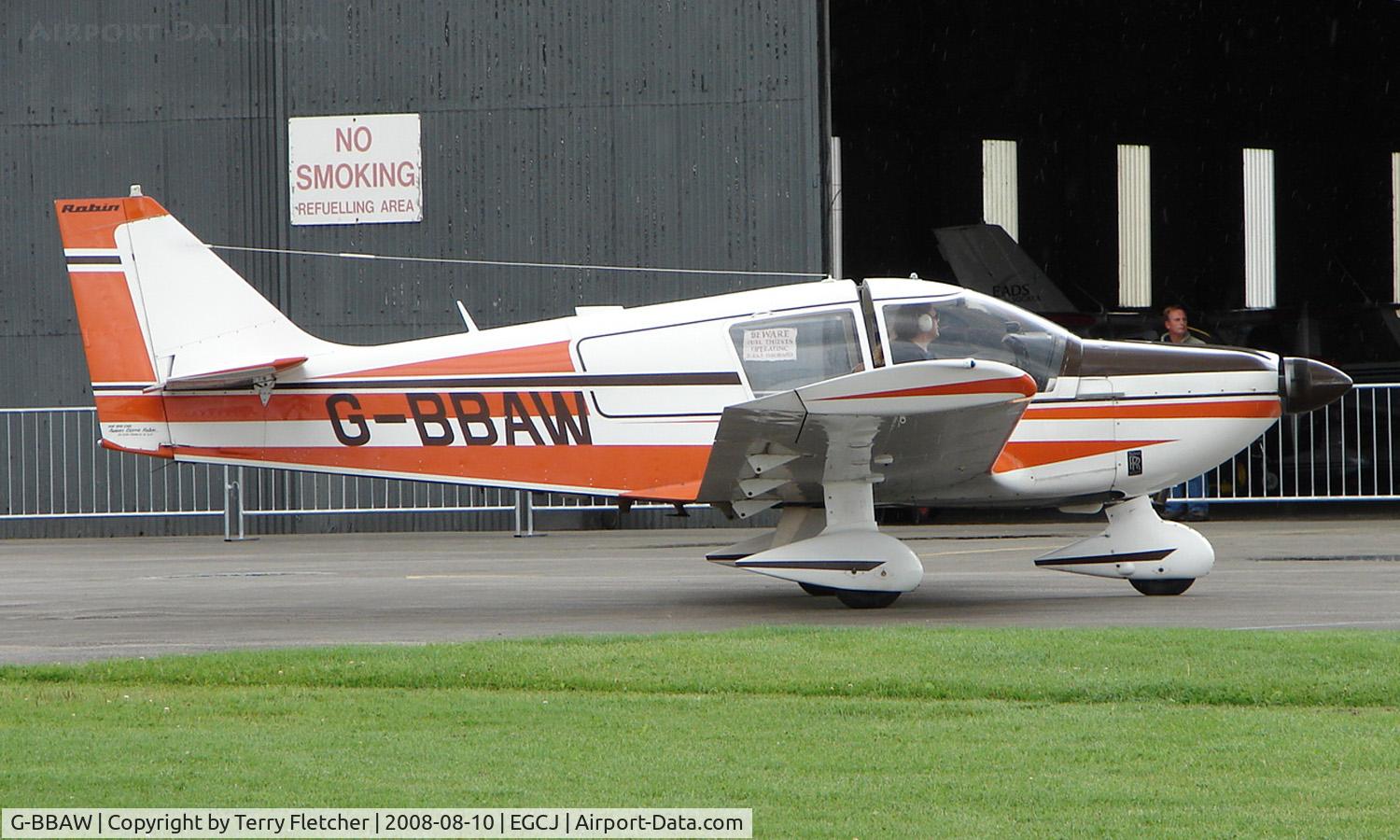 G-BBAW, 1973 Robin HR-100-210 II Safari C/N 167, Visitor to the 2008 LAA Regional Fly-in at Sherburn