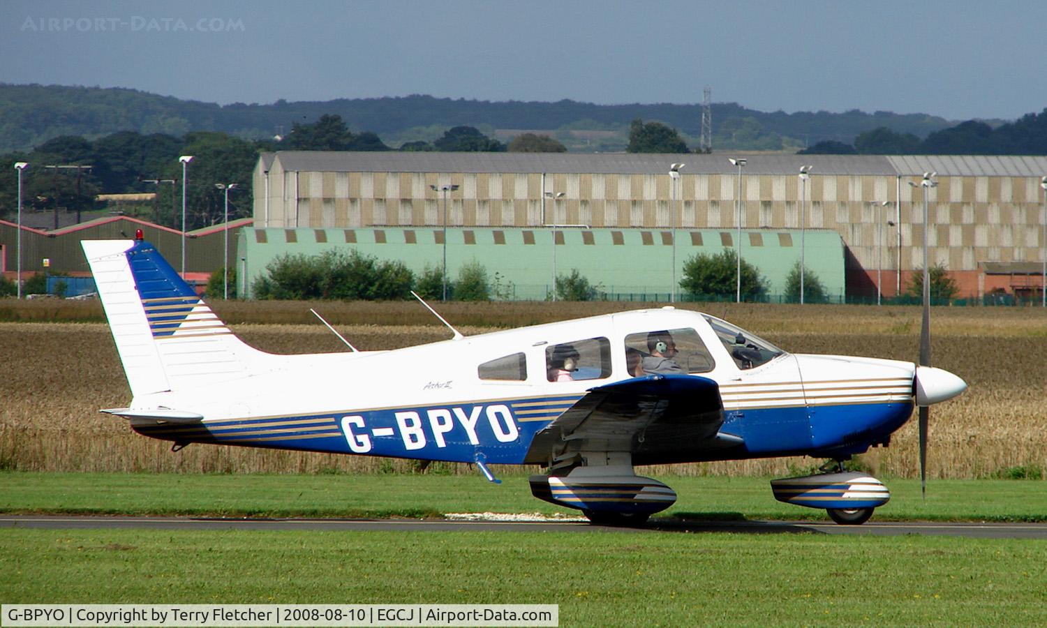 G-BPYO, 1989 Piper PA-28-181 Cherokee Archer II C/N 28-90114, Resident aircraft at Sherburn - seen during 2008 LAA Regional Fly in