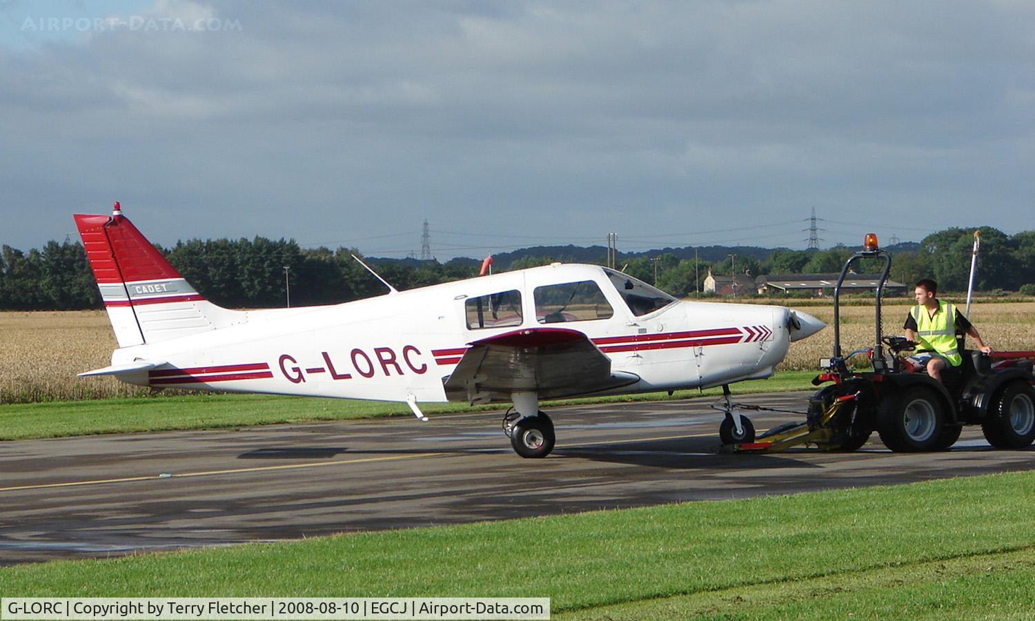 G-LORC, 1992 Piper PA-28-161 Cadet C/N 2841339, Resident aircraft at Sherburn - seen during 2008 LAA Regional Fly in