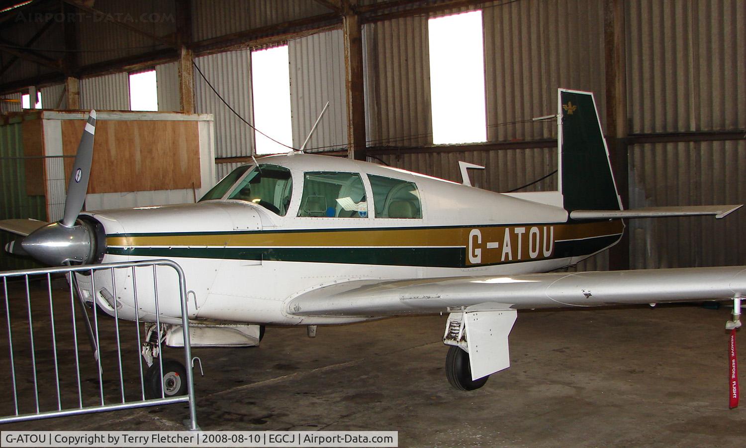 G-ATOU, 1966 Mooney M20E Super 21 C/N 961, Resident aircraft at Sherburn - seen during 2008 LAA Regional Fly in