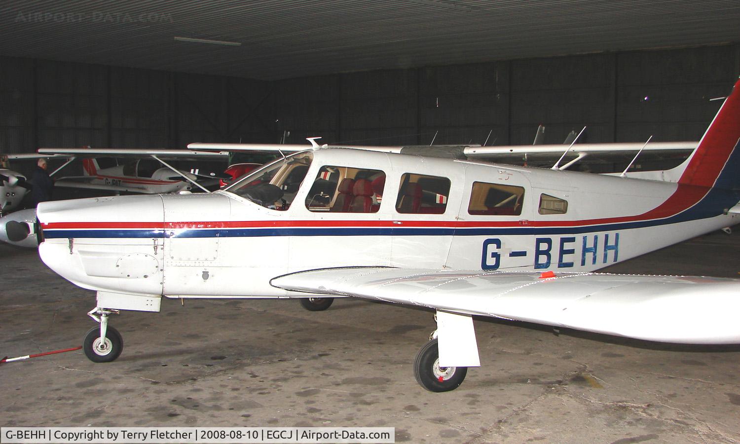 G-BEHH, 1976 Piper PA-32R-300 Cherokee Lance C/N 32R-7680323, Resident aircraft at Sherburn - seen during 2008 LAA Regional Fly in