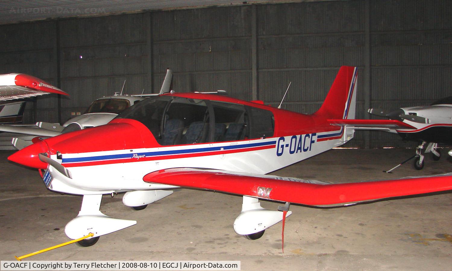 G-OACF, 2003 Robin DR-400-180 Regent Regent C/N 2534, Resident aircraft at Sherburn - seen during 2008 LAA Regional Fly in