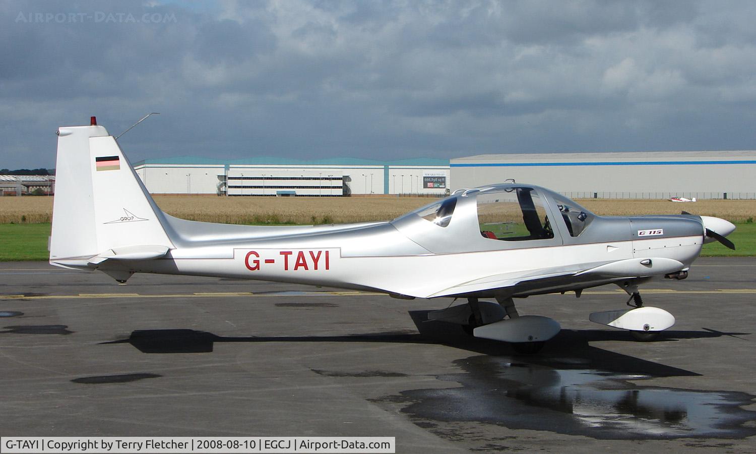 G-TAYI, 1987 Grob G-115A C/N 8008, Resident aircraft at Sherburn - seen during 2008 LAA Regional Fly in