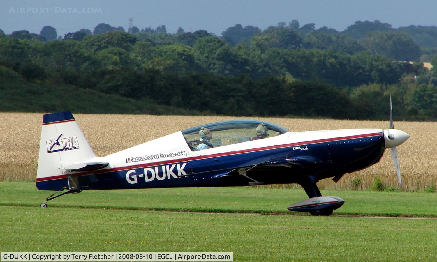 G-DUKK, 2000 Extra EA-300L C/N 125, Resident aircraft at Sherburn - seen during 2008 LAA Regional Fly in
