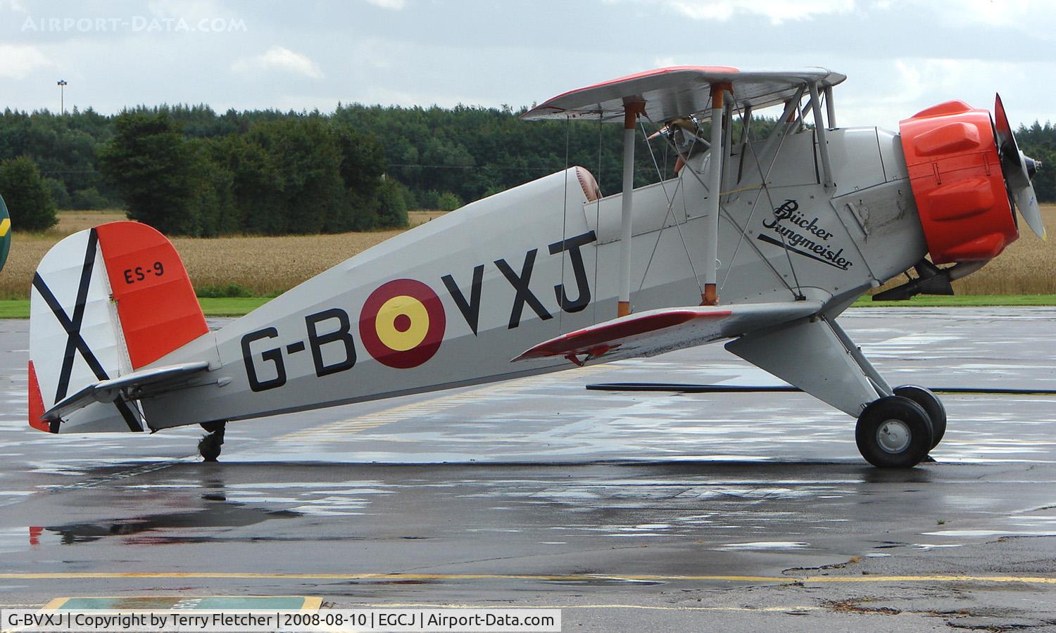 G-BVXJ, 1937 Bucker Bu-133C Jungmeister C/N E-19, Visitor to the 2008 LAA Regional Fly-in at Sherburn