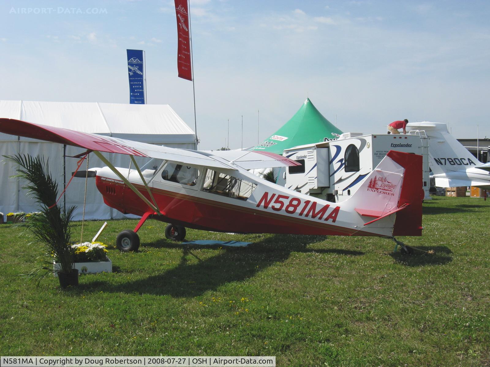 N581MA, 2008 American Champion 7GCBC High Country Explorer C/N 1449-2008, 2008 American Champion Aircraft Co. 7GCBC High Country EXPLORER, Superior O-360-A3-A2 180 Hp