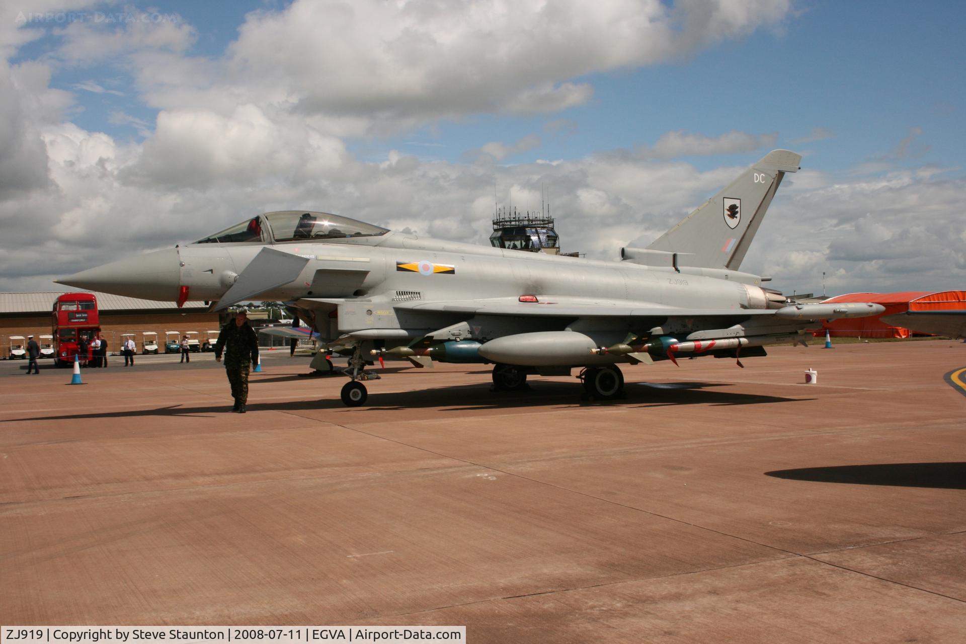 ZJ919, 2006 Eurofighter EF-2000 Typhoon FGR4 C/N 0064/BS010, Taken at the Royal International Air Tattoo 2008 during arrivals and departures (show days cancelled due to bad weather)