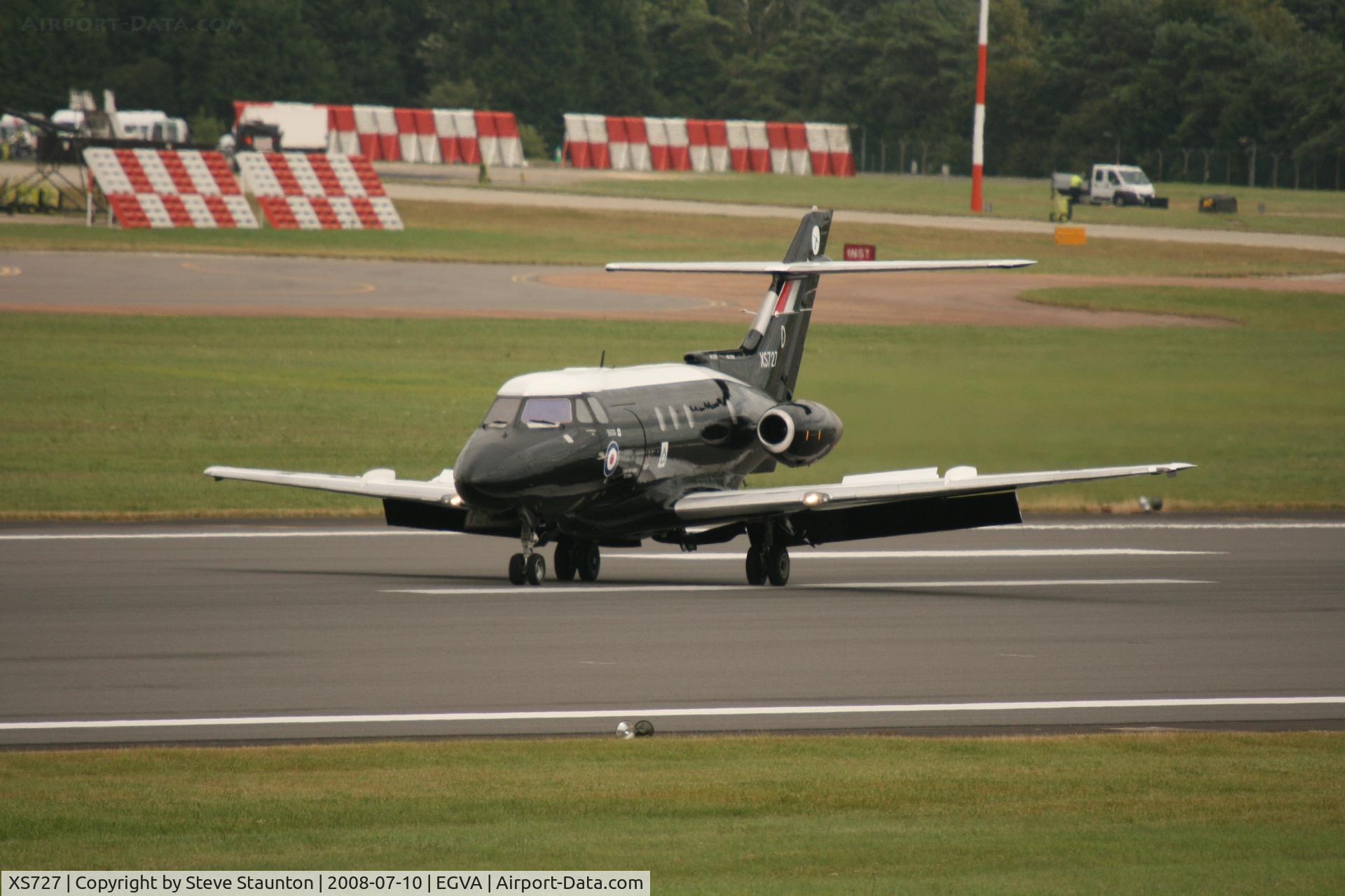 XS727, 1965 Hawker Siddeley HS.125 Dominie T.1 C/N 25045, Taken at the Royal International Air Tattoo 2008 during arrivals and departures (show days cancelled due to bad weather)