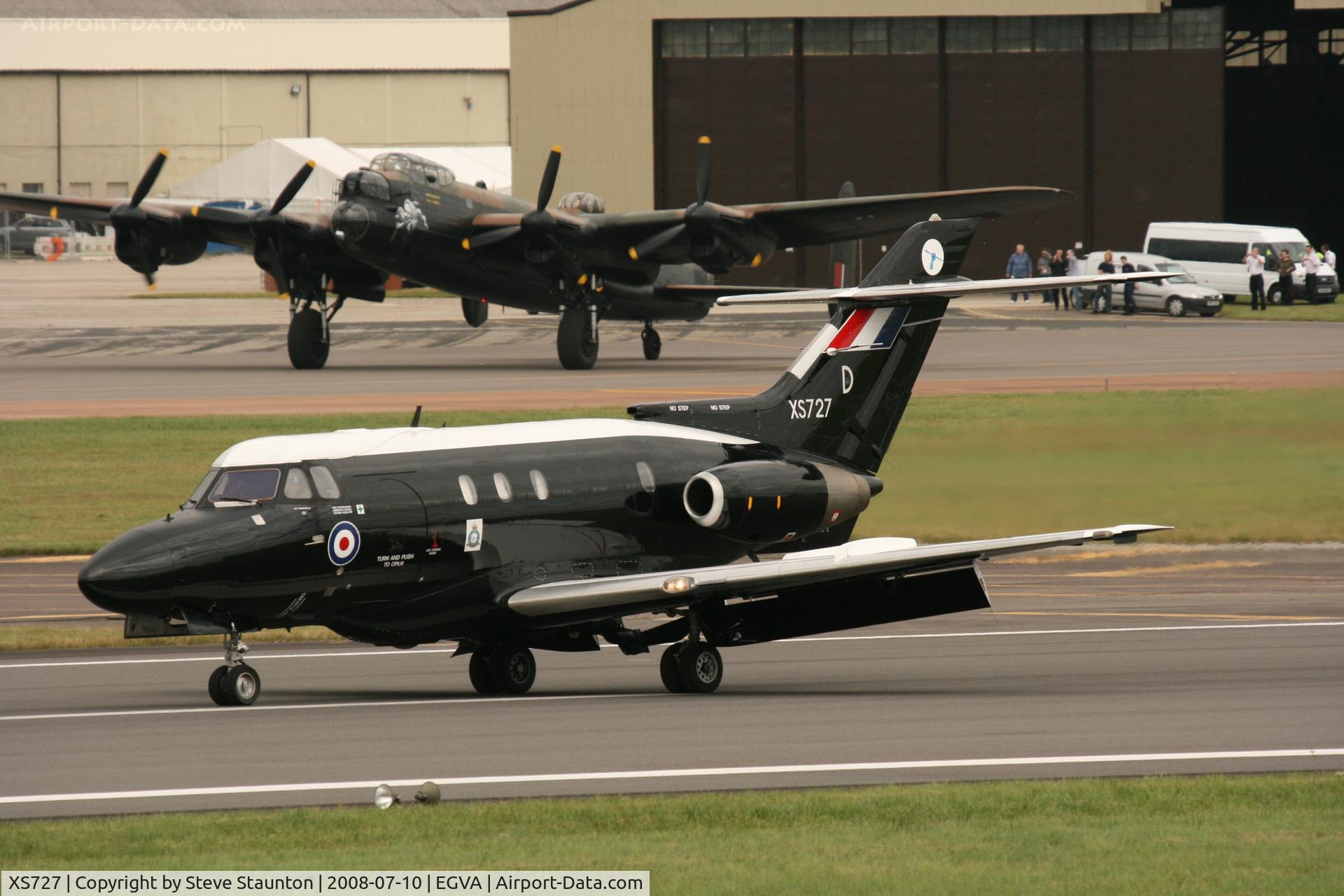 XS727, 1965 Hawker Siddeley HS.125 Dominie T.1 C/N 25045, Taken at the Royal International Air Tattoo 2008 during arrivals and departures (show days cancelled due to bad weather)