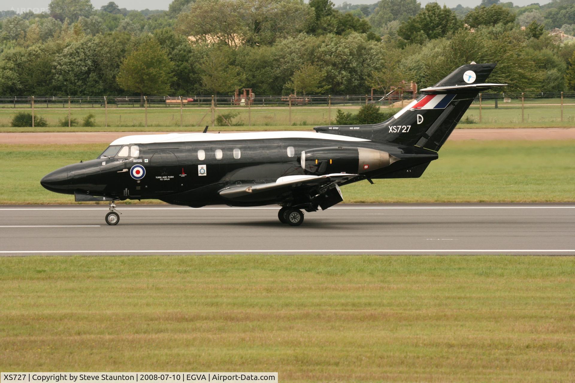 XS727, 1965 Hawker Siddeley HS.125 Dominie T.1 C/N 25045, Taken at the Royal International Air Tattoo 2008 during arrivals and departures (show days cancelled due to bad weather)