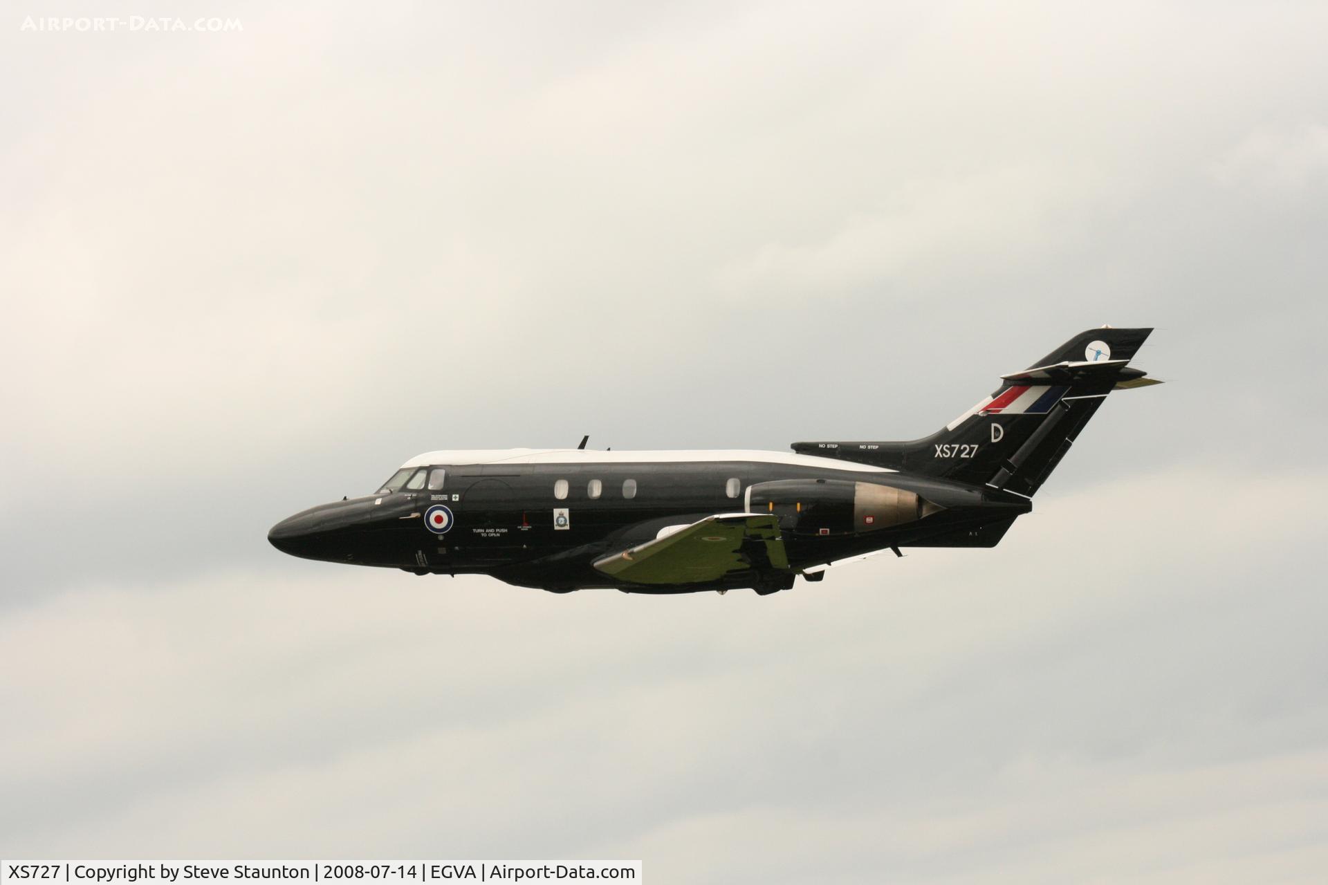 XS727, 1965 Hawker Siddeley HS.125 Dominie T.1 C/N 25045, Taken at the Royal International Air Tattoo 2008 during arrivals and departures (show days cancelled due to bad weather)