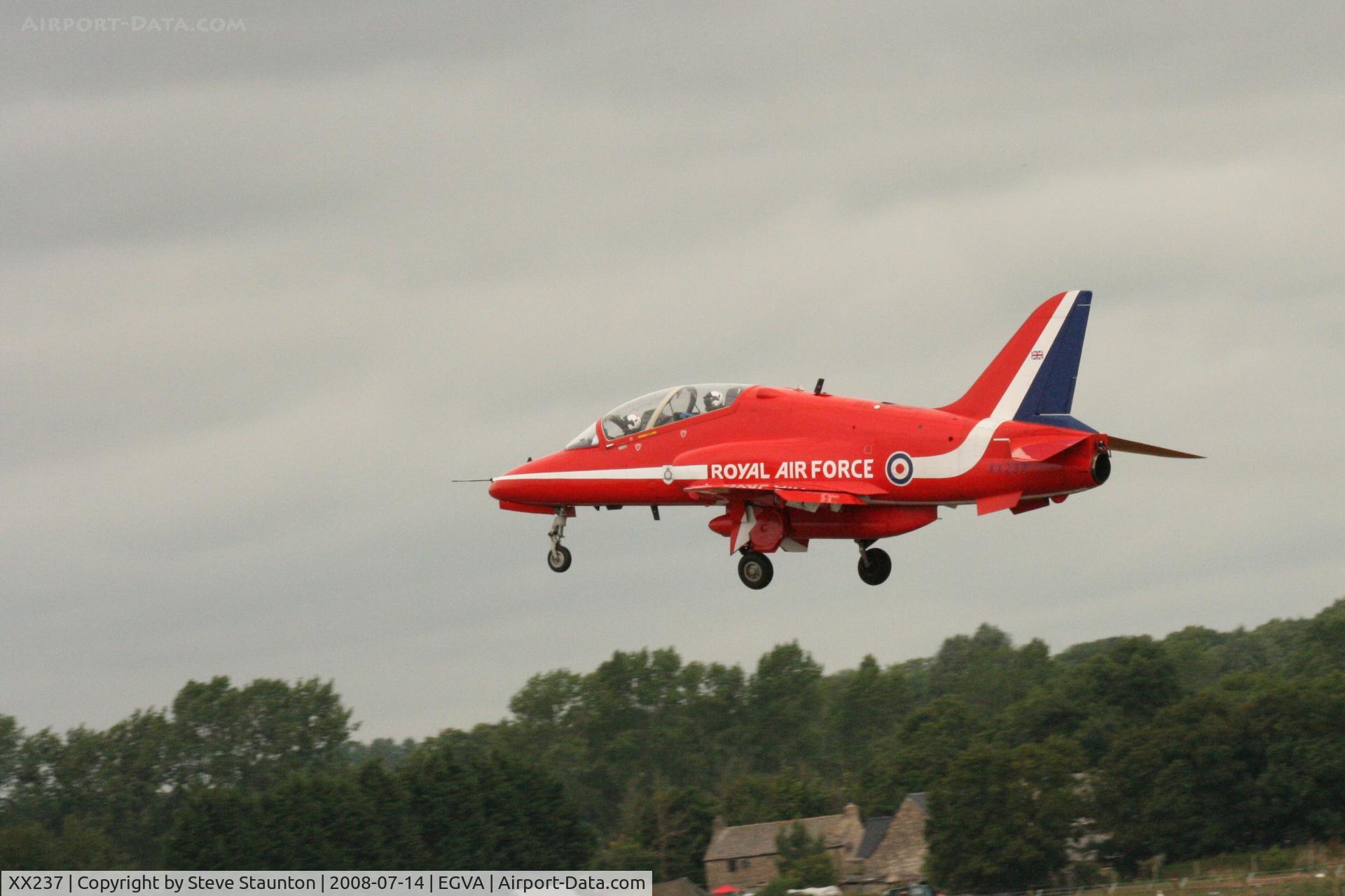 XX237, 1978 Hawker Siddeley Hawk T.1A C/N 073/312073, Taken at the Royal International Air Tattoo 2008 during arrivals and departures (show days cancelled due to bad weather)