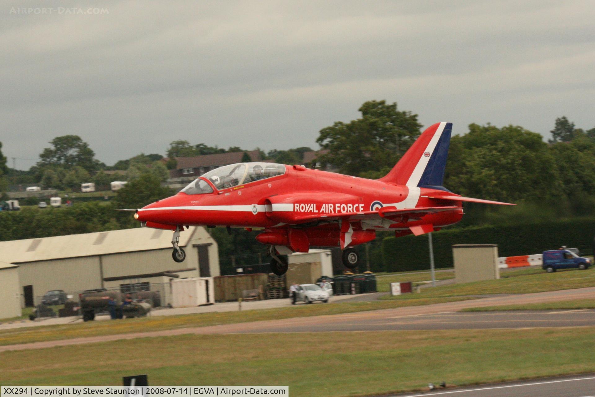 XX294, 1979 Hawker Siddeley Hawk T.1 C/N 122/312119, Taken at the Royal International Air Tattoo 2008 during arrivals and departures (show days cancelled due to bad weather)