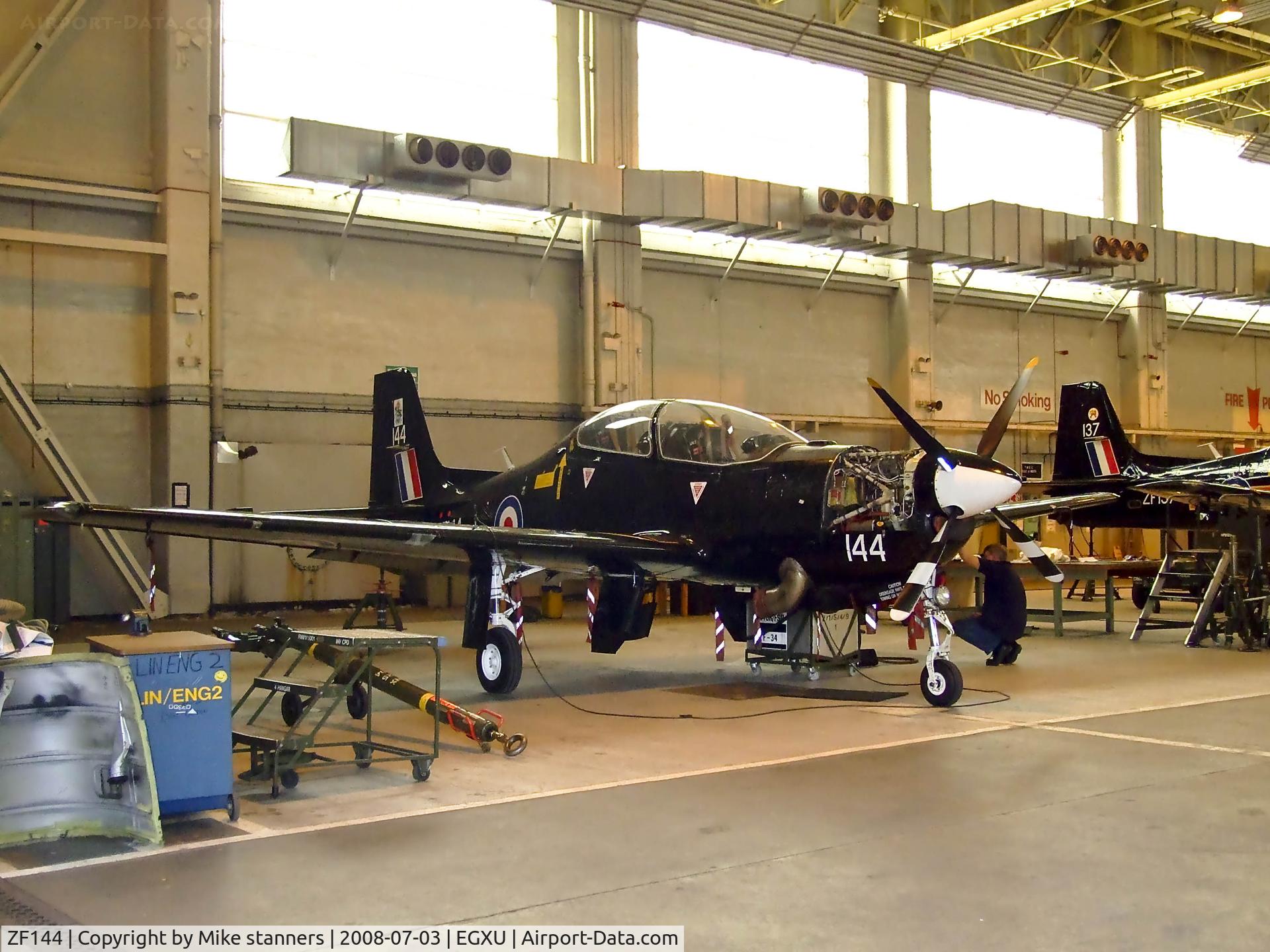 ZF144, 1988 Short S-312 Tucano T1 C/N S010/T10, Tucano T.1 From 76(R)Sqn,but wearing a CFS badge on the tail