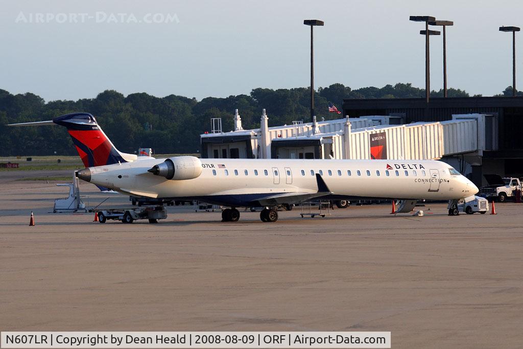 N607LR, 2008 Bombardier CRJ-900ER (CL-600-2D24) C/N 15178, Delta Connection (operated by Freedom Airlines) N607LR arrived less than an hour ago from Cincinatti Northern Kentucky Int'l (KCVG). It will stay overnight and depart early in the morning back to KCVG. Delivered 5/16/2008.