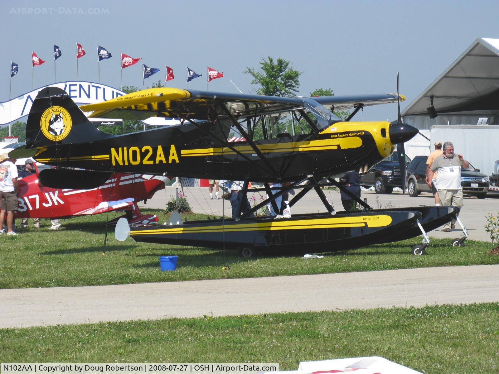 N102AA, 2007 Aviat A-1B Husky C/N 2393, 2007 Aviat A-1B HUSKY, Lycoming O-360-A1P 180 Hp, on floats