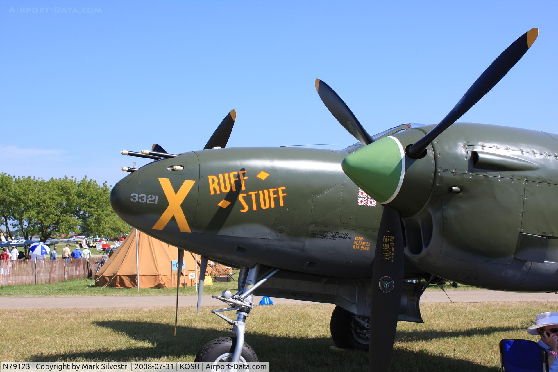 N79123, 1945 Lockheed P-38L-5 Lightning C/N 422-8235, Oshkosh 2008