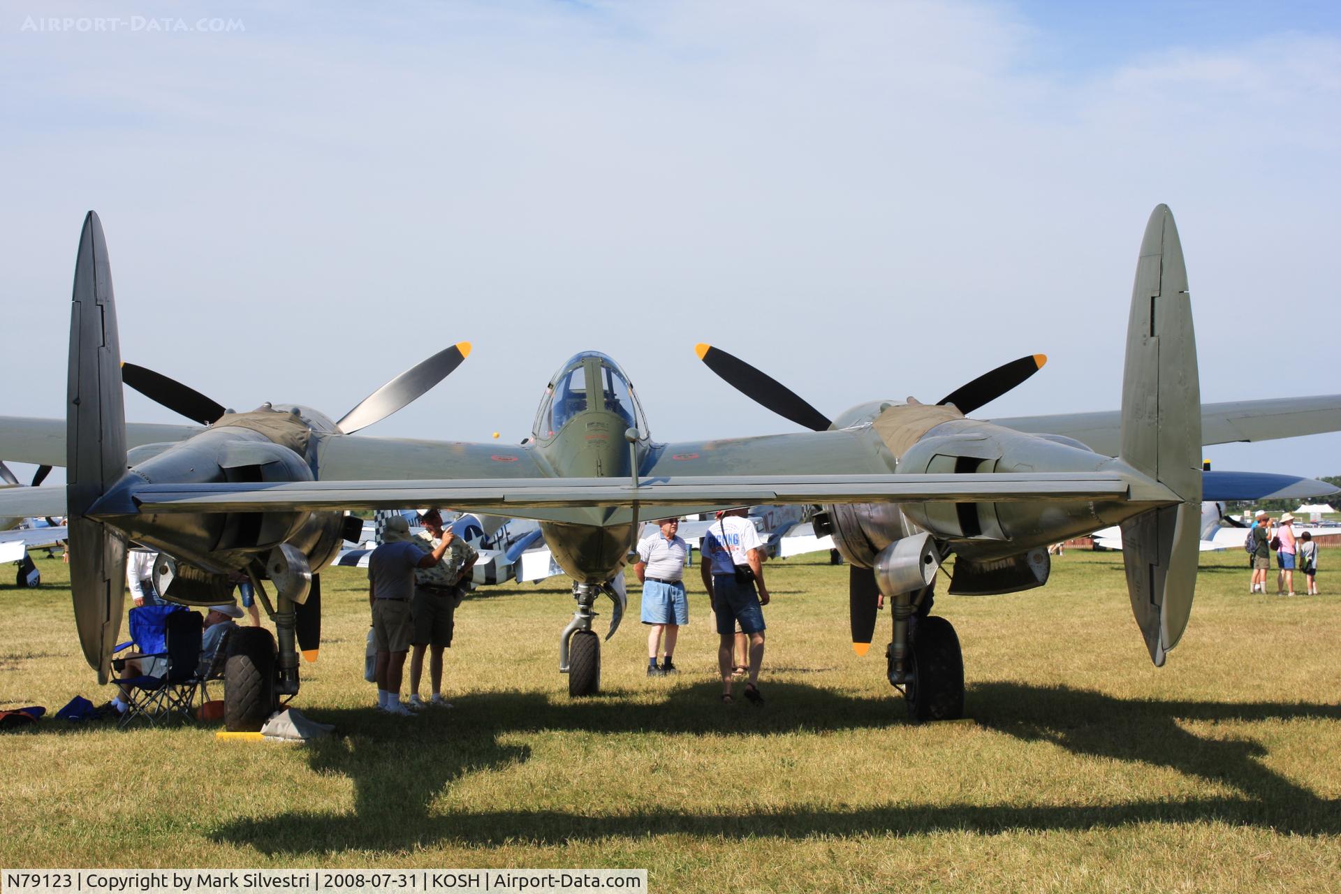 N79123, 1945 Lockheed P-38L-5 Lightning C/N 422-8235, Oshkosh 2008