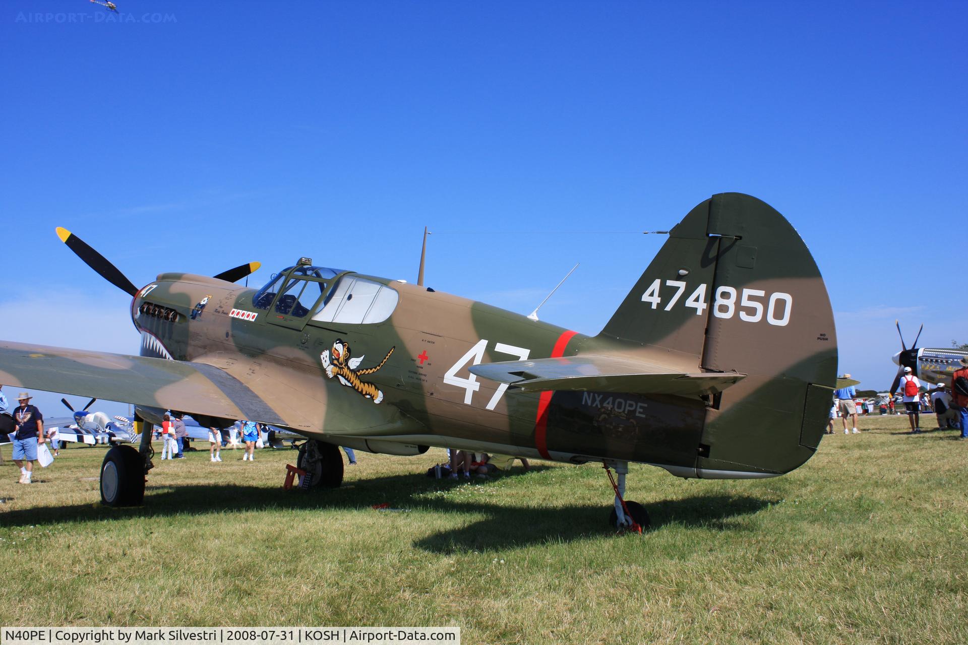 N40PE, 1942 Curtiss P-40E C/N AK905, Oshkosh 2008
