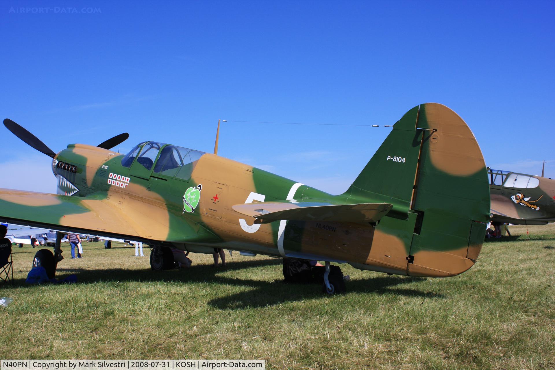 N40PN, 1944 Curtiss P-40N Warhawk C/N 33109, Oshkosh 2008