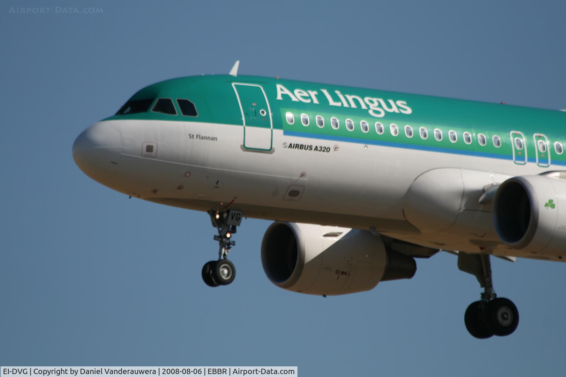 EI-DVG, 2007 Airbus A320-214 C/N 3318, arrival of flight EI630 to rwy 25L